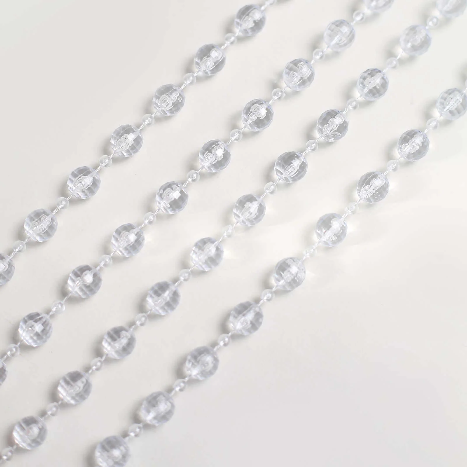 Faux Pearl Beaded Chair Back Garland Sash 16" Clear Gatsby-Inspired Design - Pre-Tied Pearl String for Chiavari Chairs - Image 12