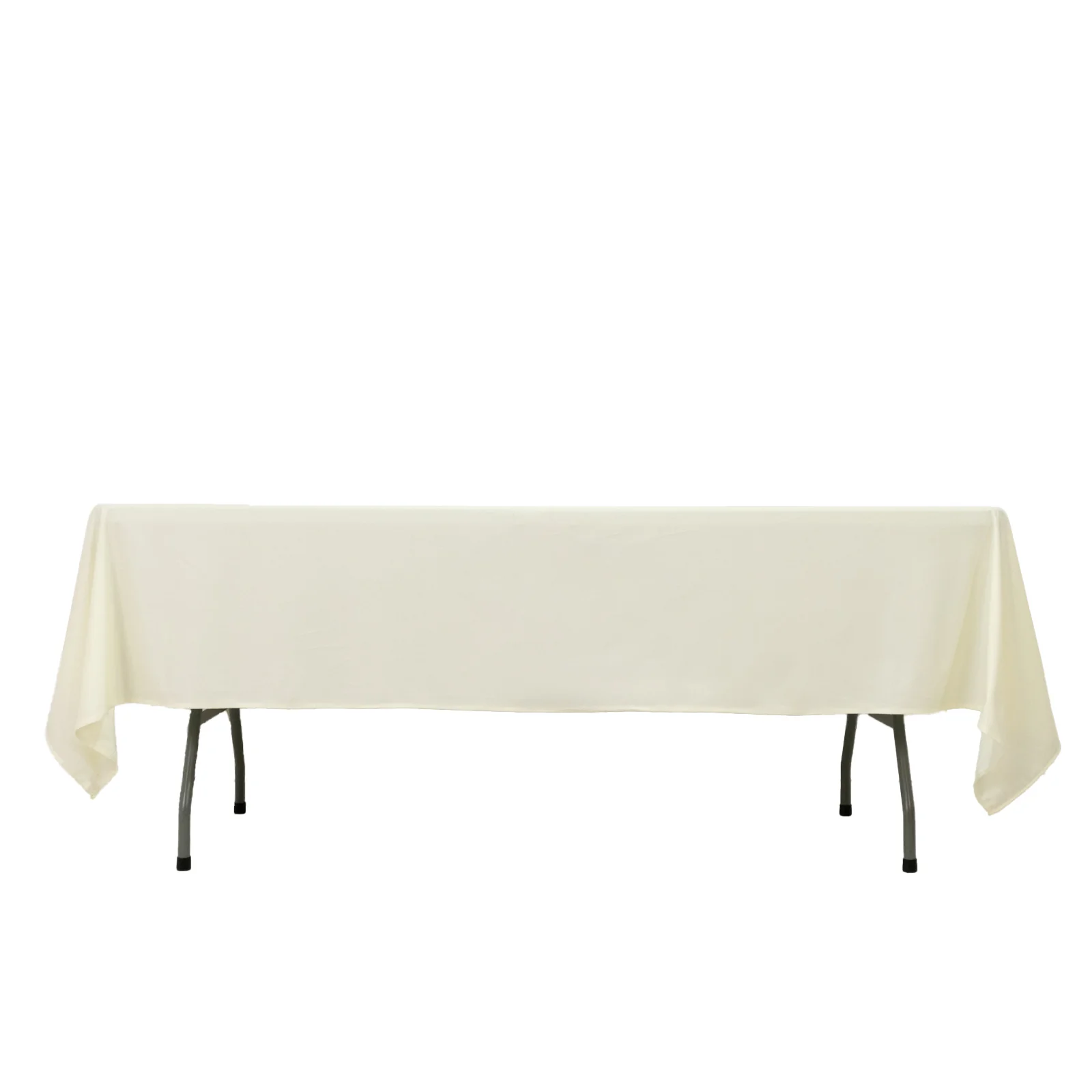 Fire Retardant 60"x102" Rectangle Scuba Polyester Tablecloth – Ivory, Wrinkle Free, Stain Resistant Table Cover - Image 7