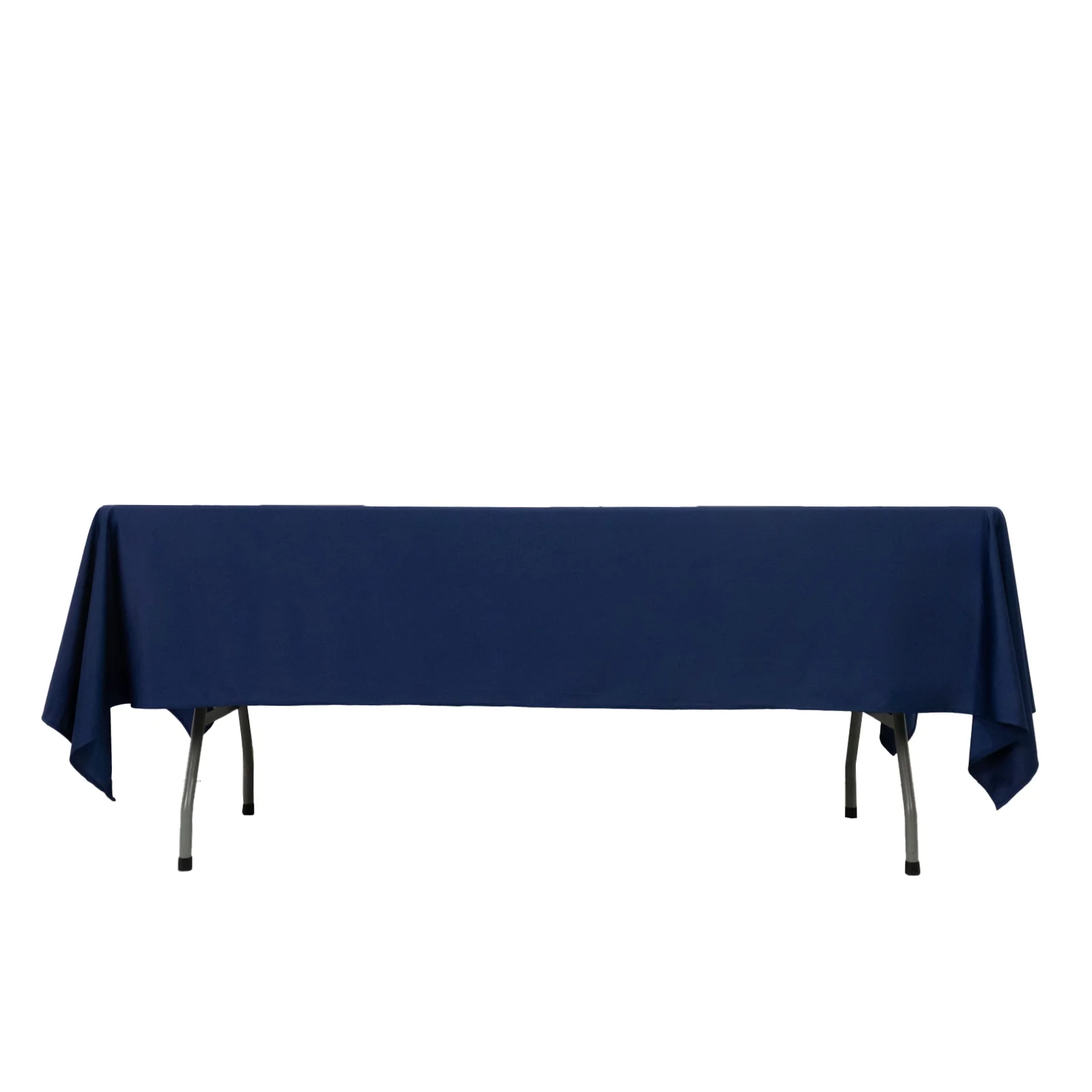 Fire Retardant 60"x102" Rectangle Scuba Polyester Tablecloth – Navy Blue, Wrinkle Free, Stain Resistant Table Cover - Image 7