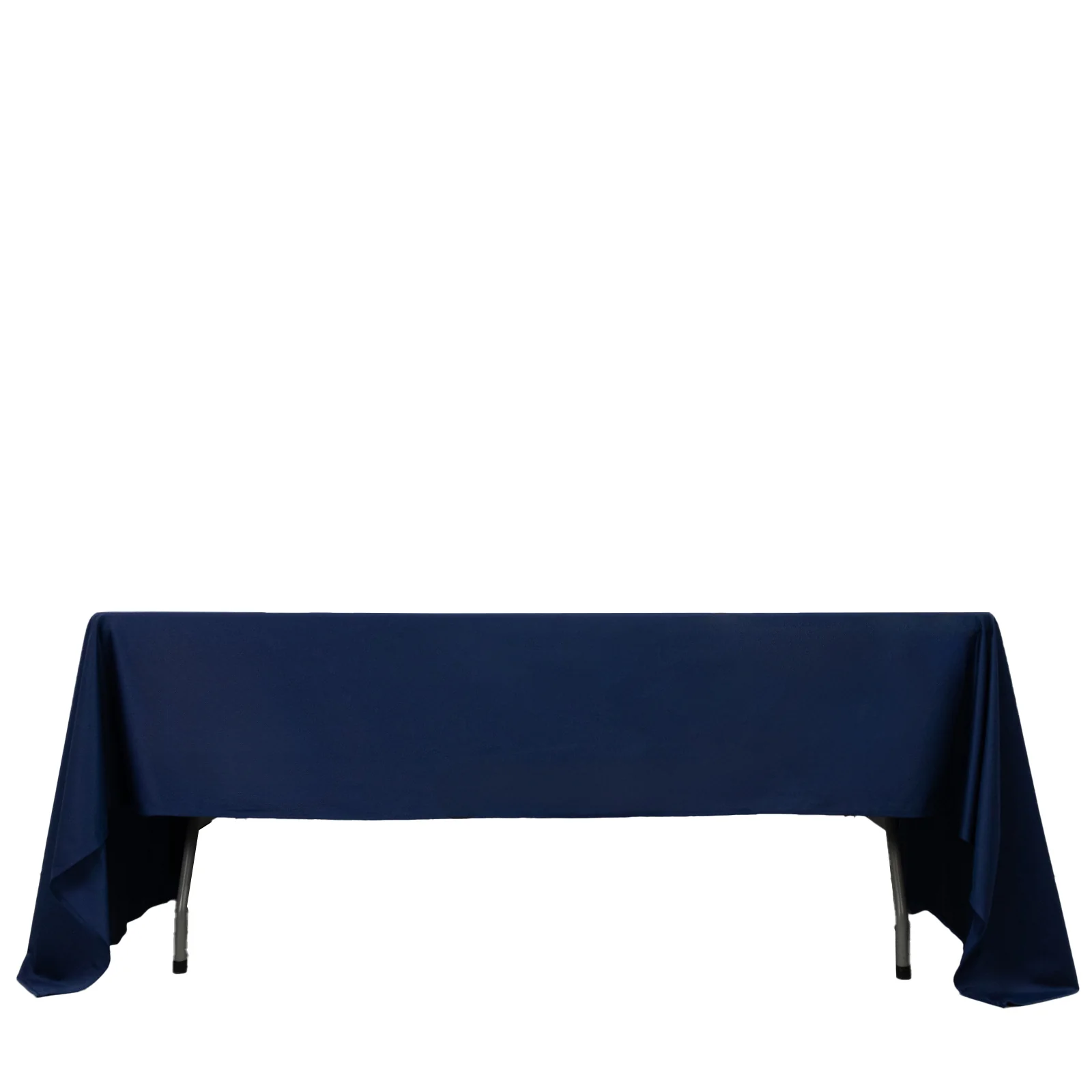 Fire Retardant 60"x126" Rectangle Scuba Polyester Tablecloth – Navy Blue, Wrinkle Free, Stain Resistant Table Cover - Image 7