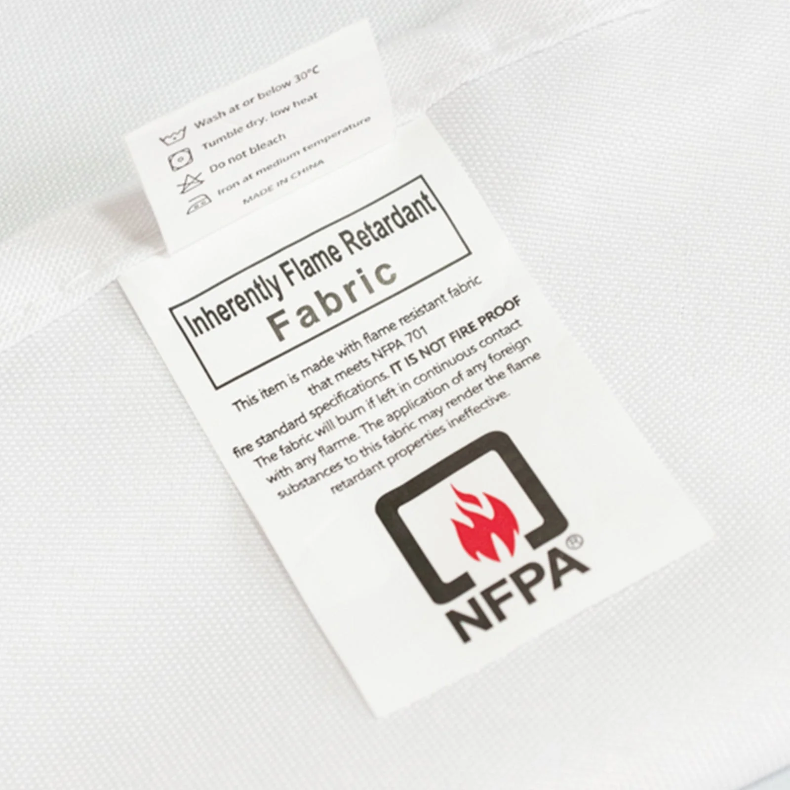 Fire Retardant Premium Polyester Rectangular Tablecloth 8ft White - Wrinkle-Resistant Safety Certified Fitted Table Cover for Trade Shows & Events - Image 2