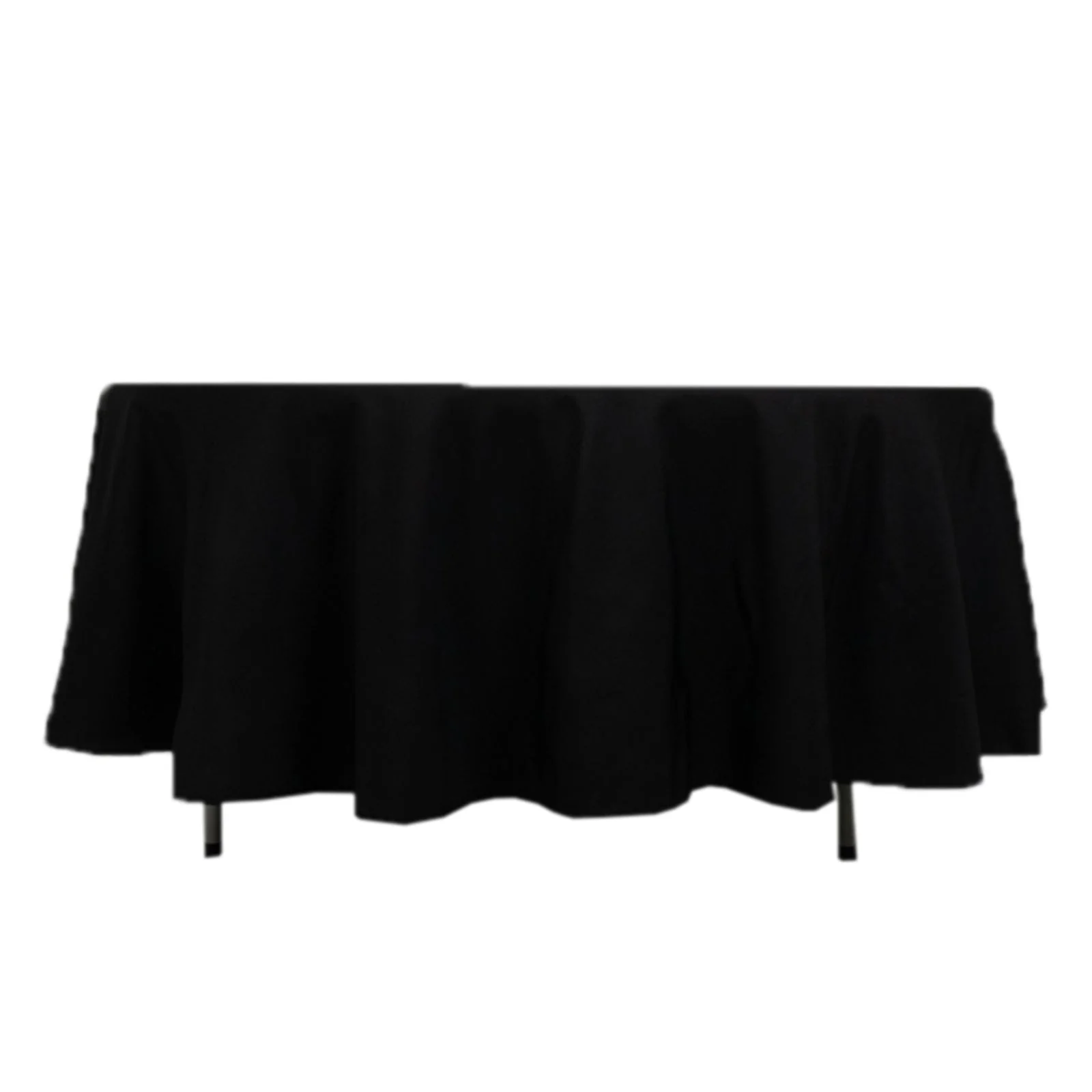 Fire Retardant Premium Polyester Round Tablecloth 108" Black - Wrinkle-Resistant and Safety Certified Table Cover for Events & Gatherings - Image 7