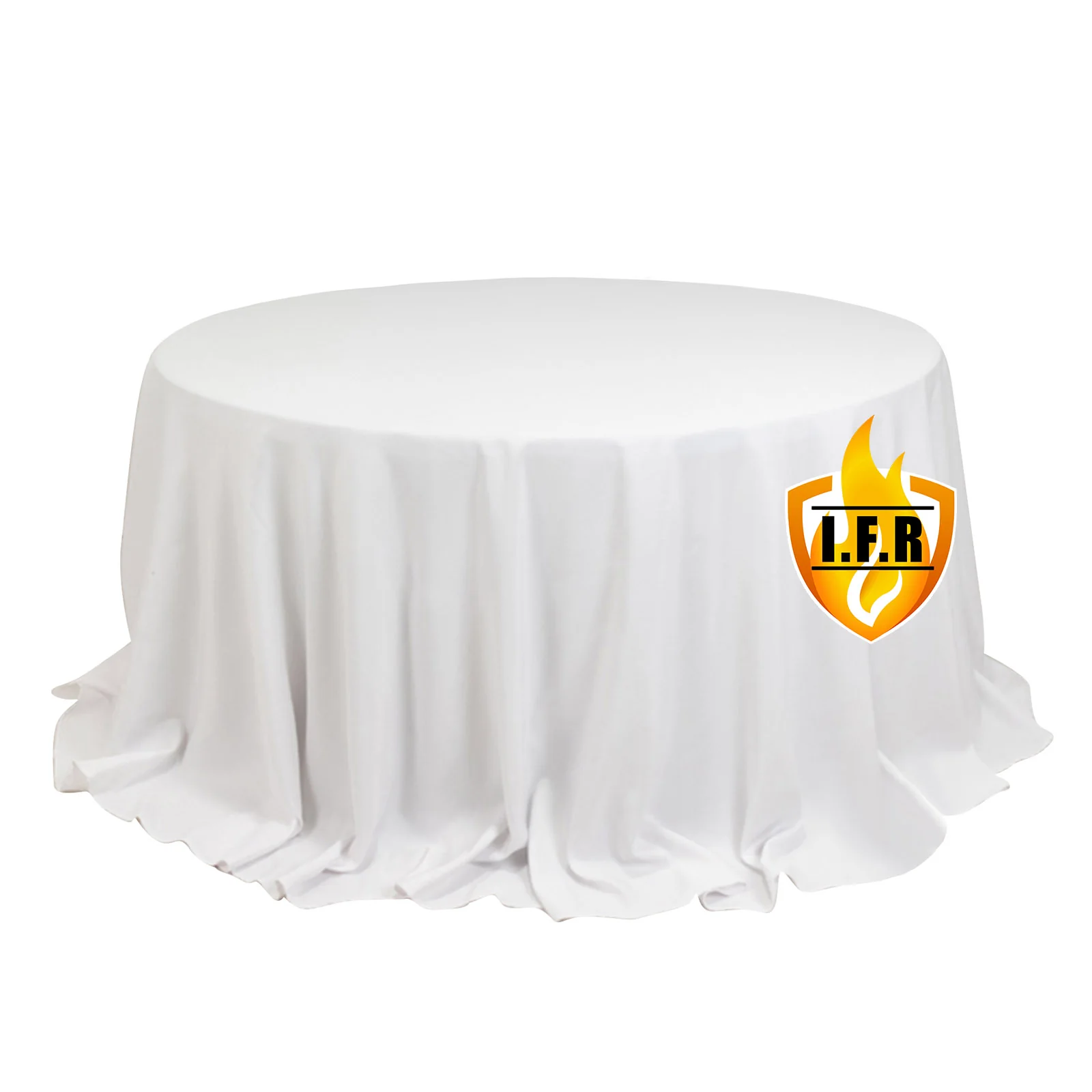 Fire Retardant Premium Polyester Round Tablecloth 132" White - Wrinkle-Resistant and Safety Certified Seamless Table Cover for Events & Gatherings - Image 11