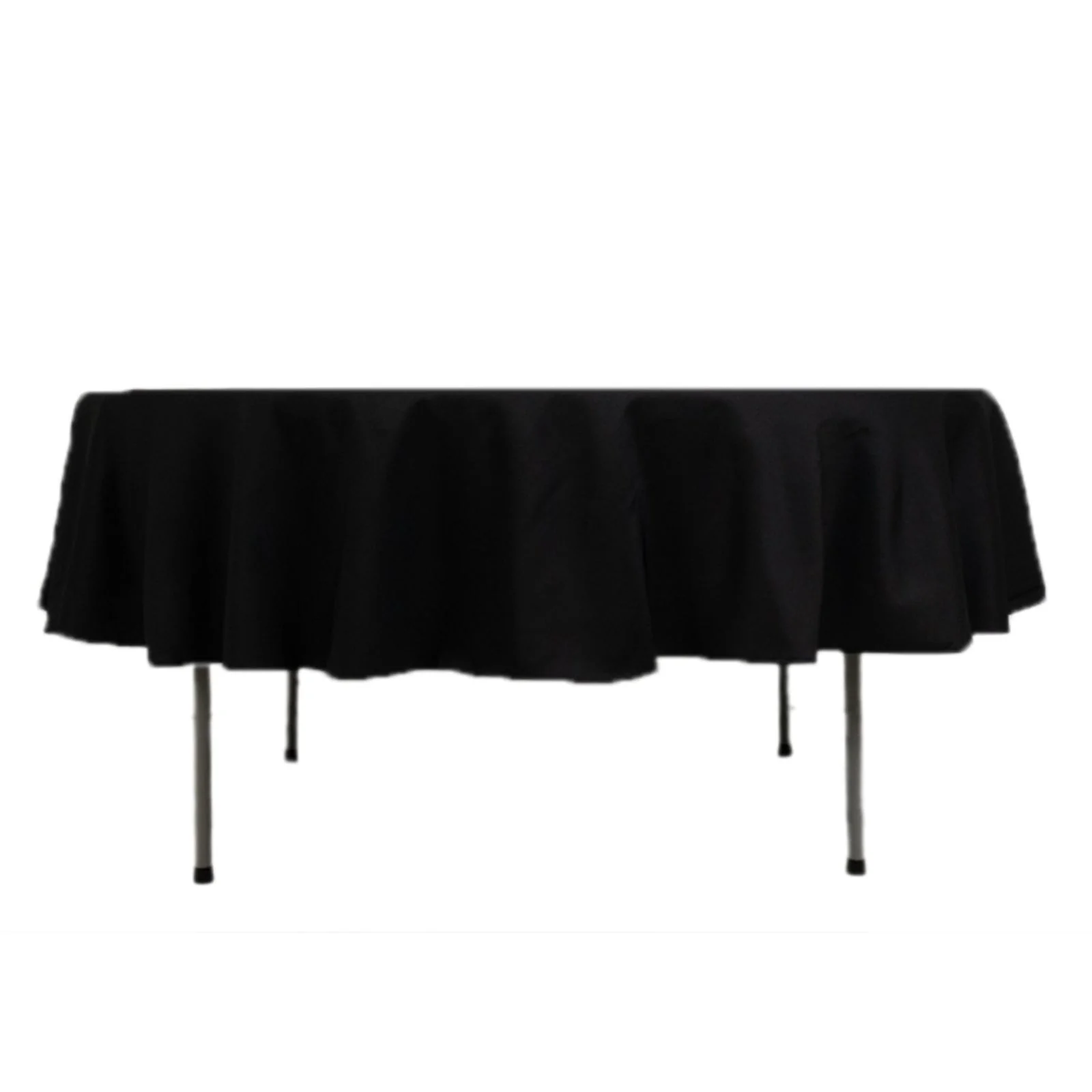 Fire Retardant Premium Polyester Round Tablecloth 90" Black - Safe & Durable Table Cover - Image 5