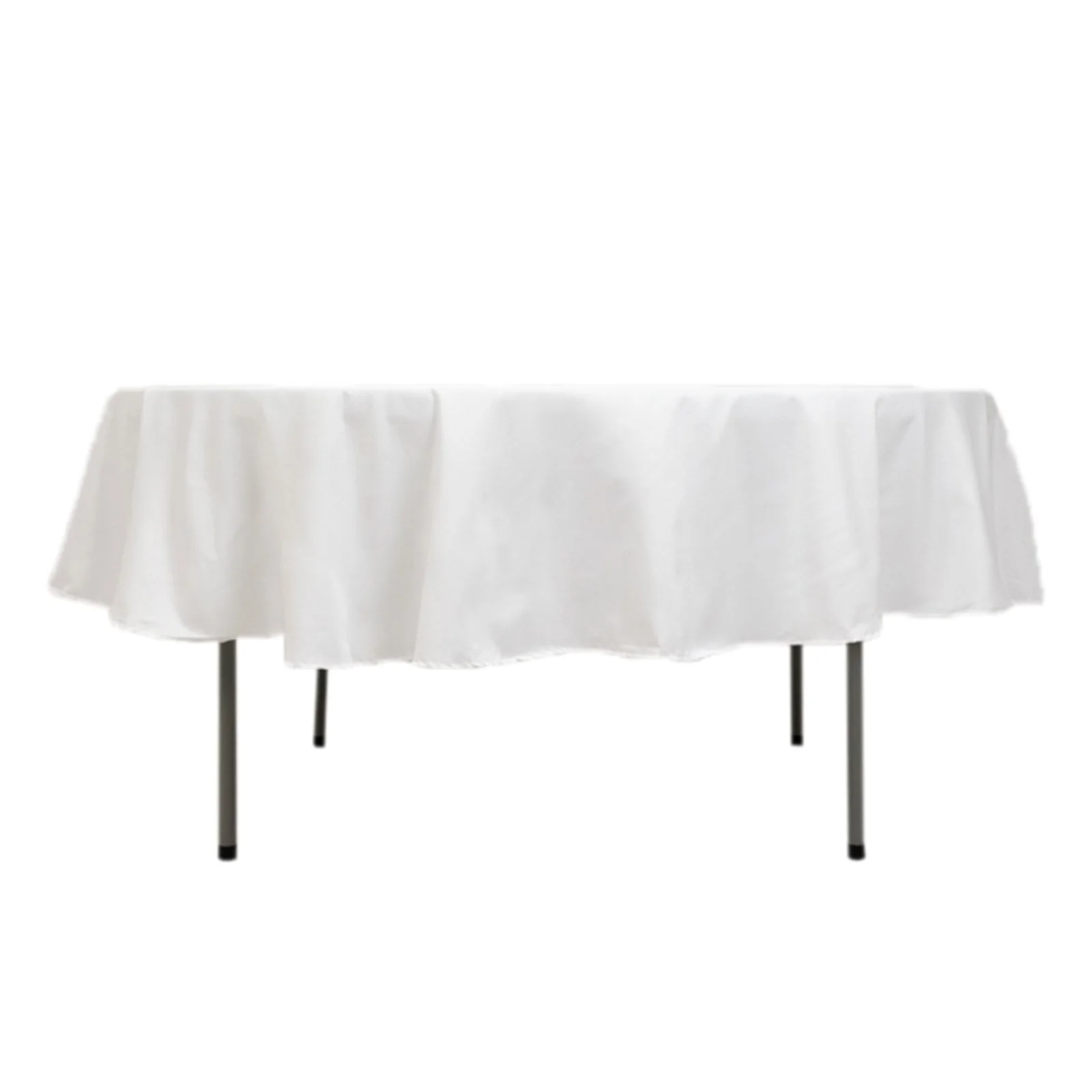 Fire Retardant Premium Polyester Round Tablecloth 90" White - Wrinkle-Resistant and Safety Certified Table Cover for Events & Gatherings - Image 6