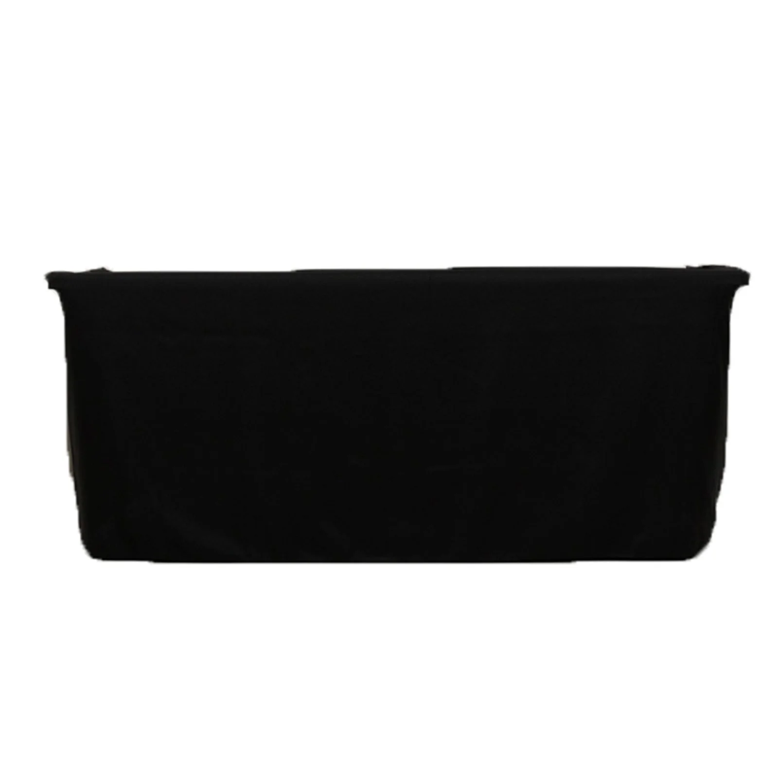 Fitted Polyester Rectangle Tablecloth 72"x24"x30" Black - Designed for Narrow Tables - Image 5