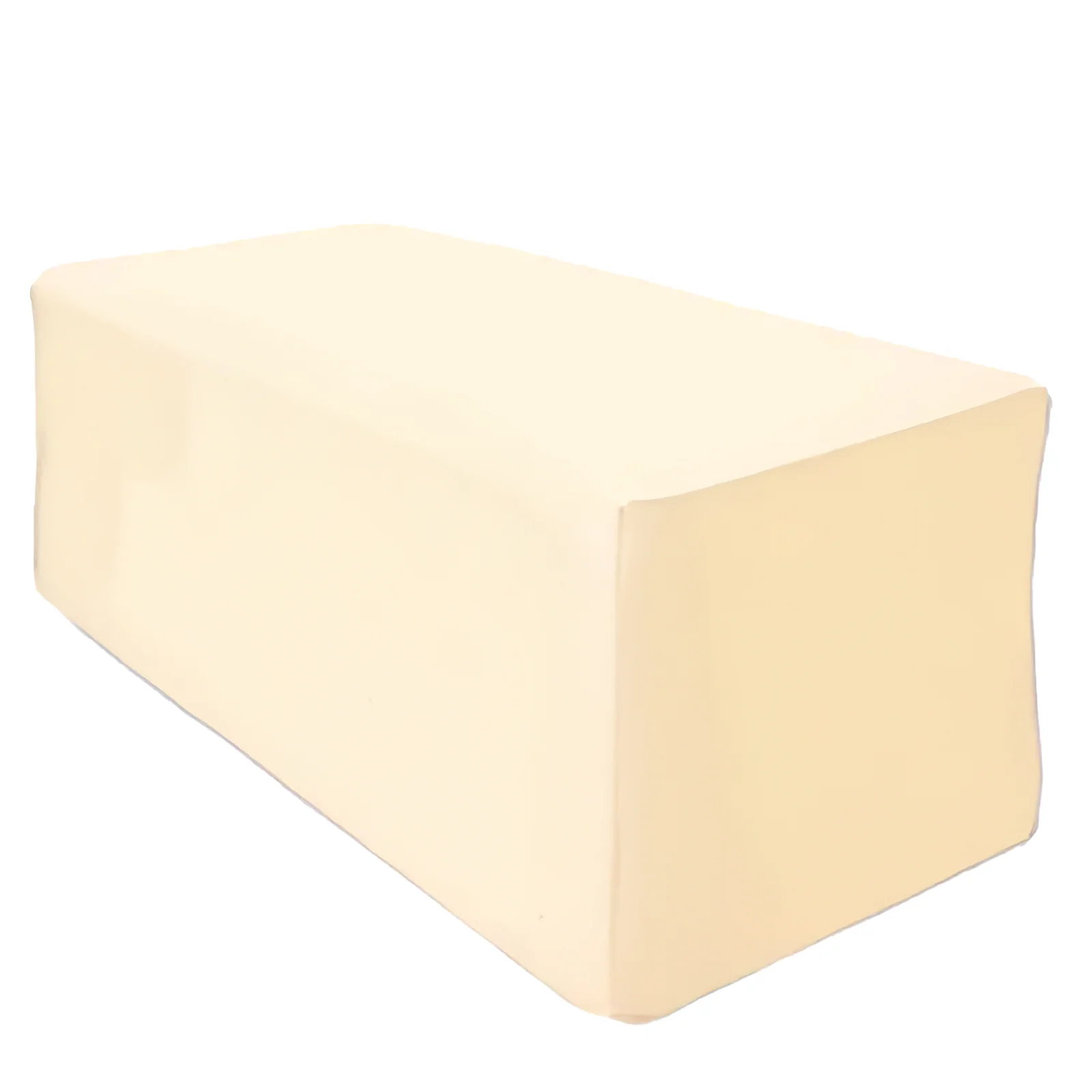 Fitted Polyester Rectangle Tablecloth 72"x30" Beige - Perfect for Standard Tables - Image 7