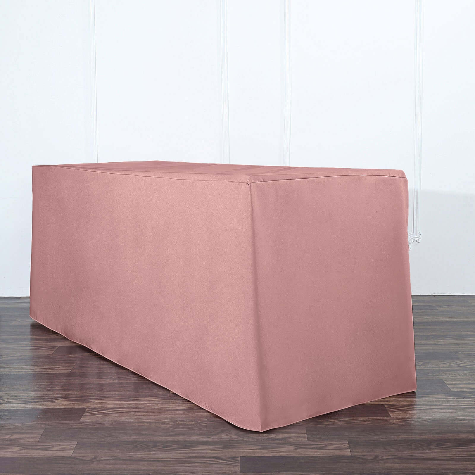 Fitted Polyester Rectangle Tablecloth 72"x30" Dusty Rose - Perfect for Standard Tables