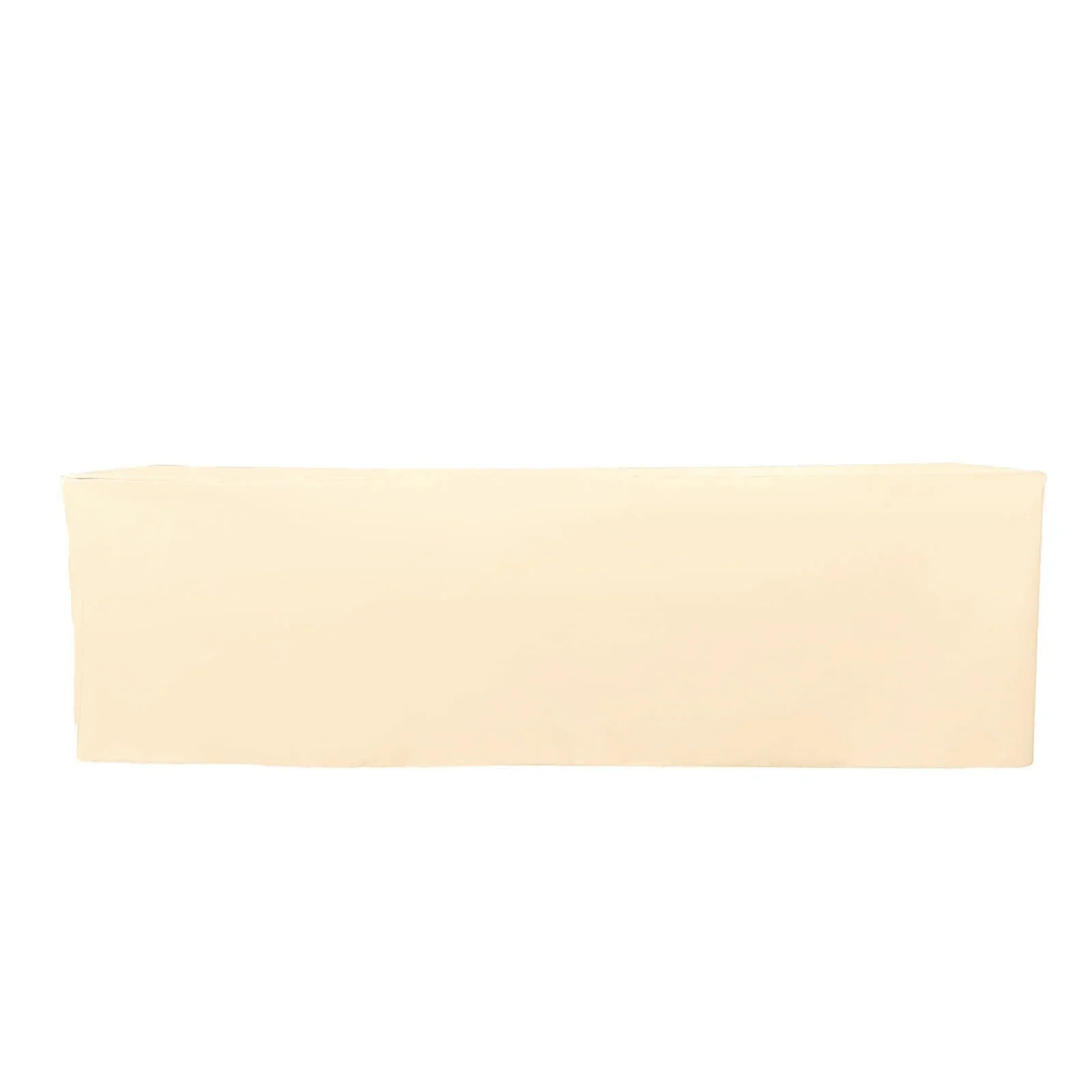 Fitted Polyester Rectangle Tablecloth 96"x30" Beige - Snug Fit for Large Tables - Image 7