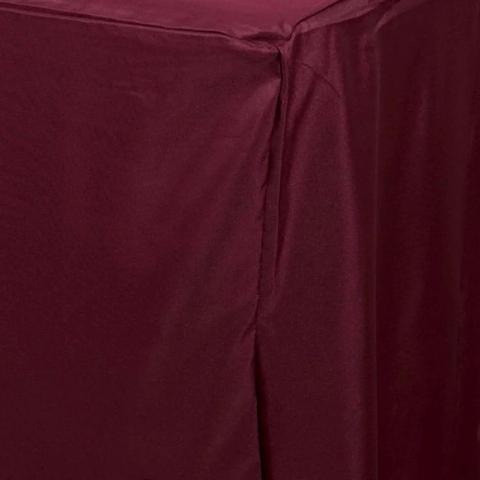 Fitted Polyester Rectangle Tablecloth 96"x30" Burgundy - Snug Fit for Large Tables - Image 8