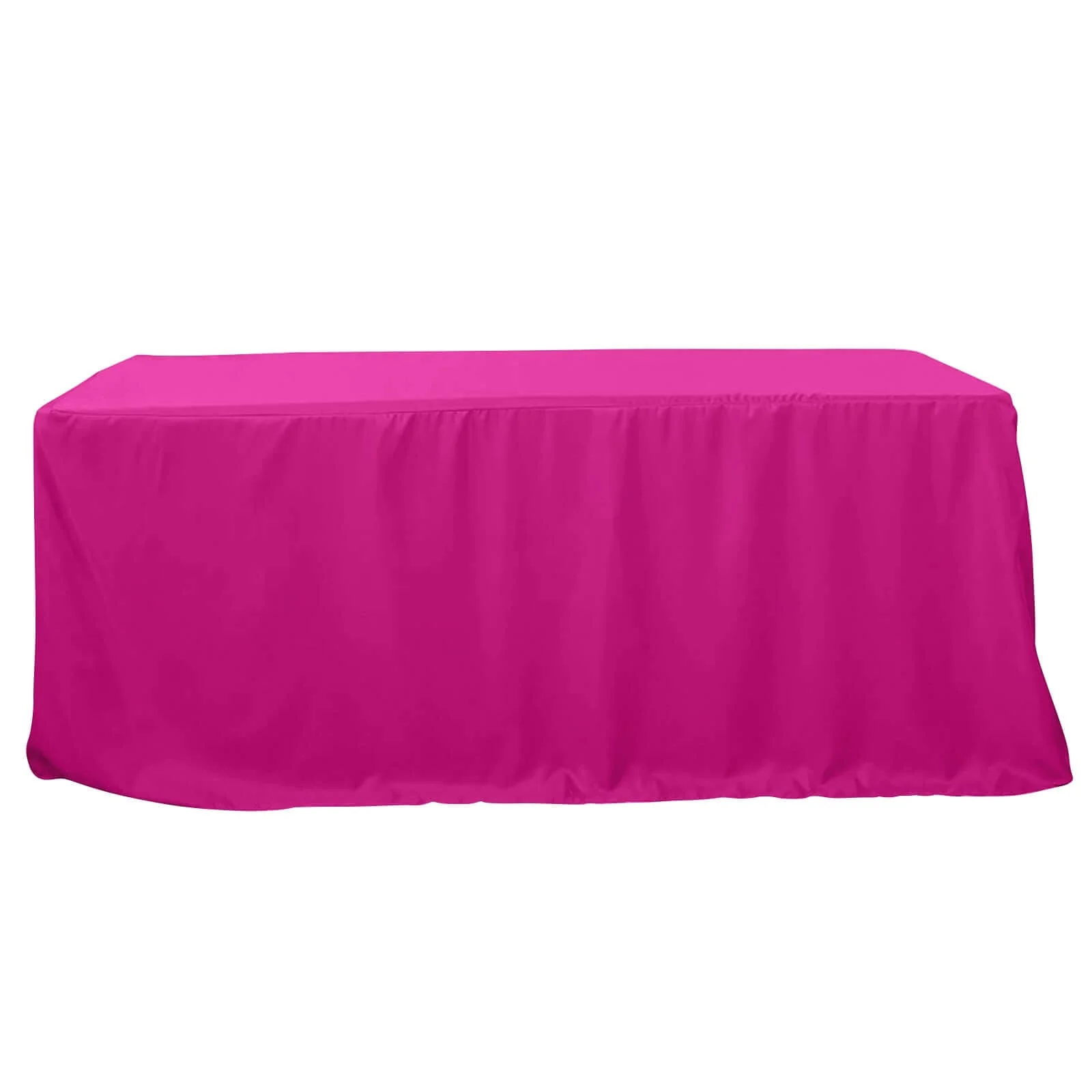 Fitted Polyester Rectangle Tablecloth 96"x30" Fuchsia - Snug Fit for Large Tables - Image 7
