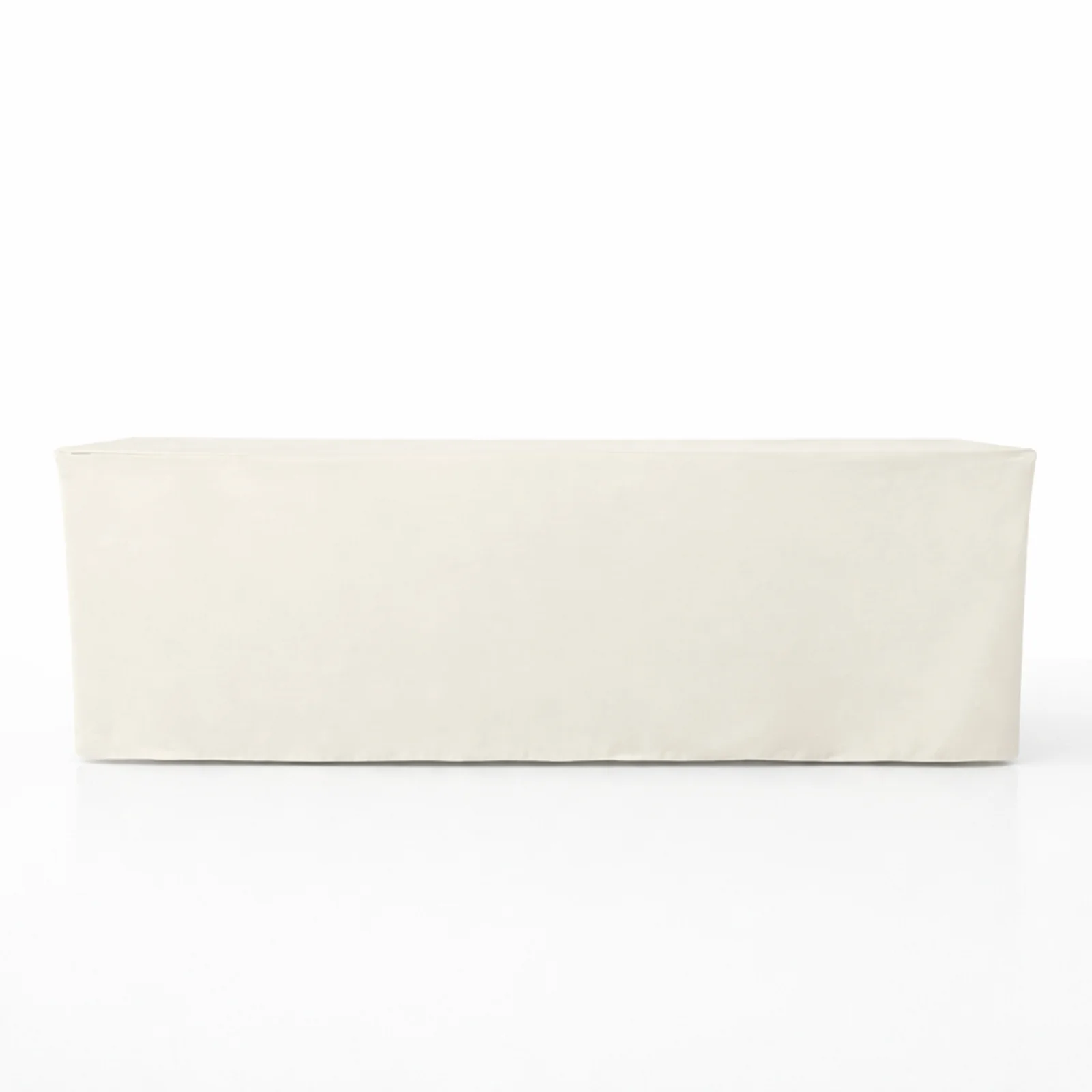 Fitted Polyester Rectangle Tablecloth 96"x30" Ivory - Snug Fit for Large Tables - Image 6