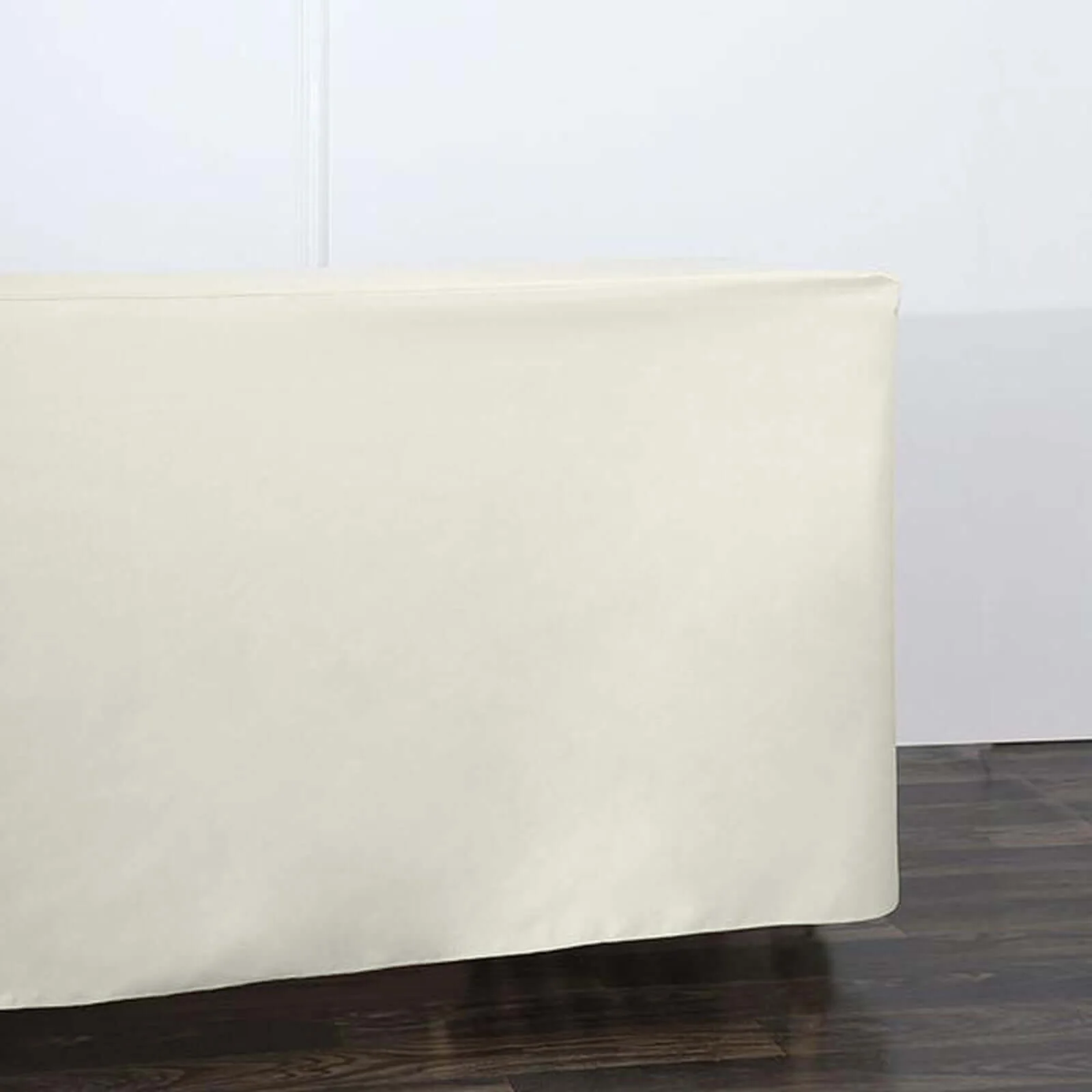 Fitted Polyester Rectangle Tablecloth 96"x30" Ivory - Snug Fit for Large Tables - Image 7