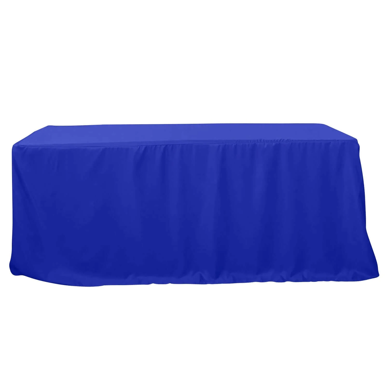Fitted Polyester Rectangle Tablecloth 96"x30" Royal Blue - Snug Fit for Large Tables - Image 7