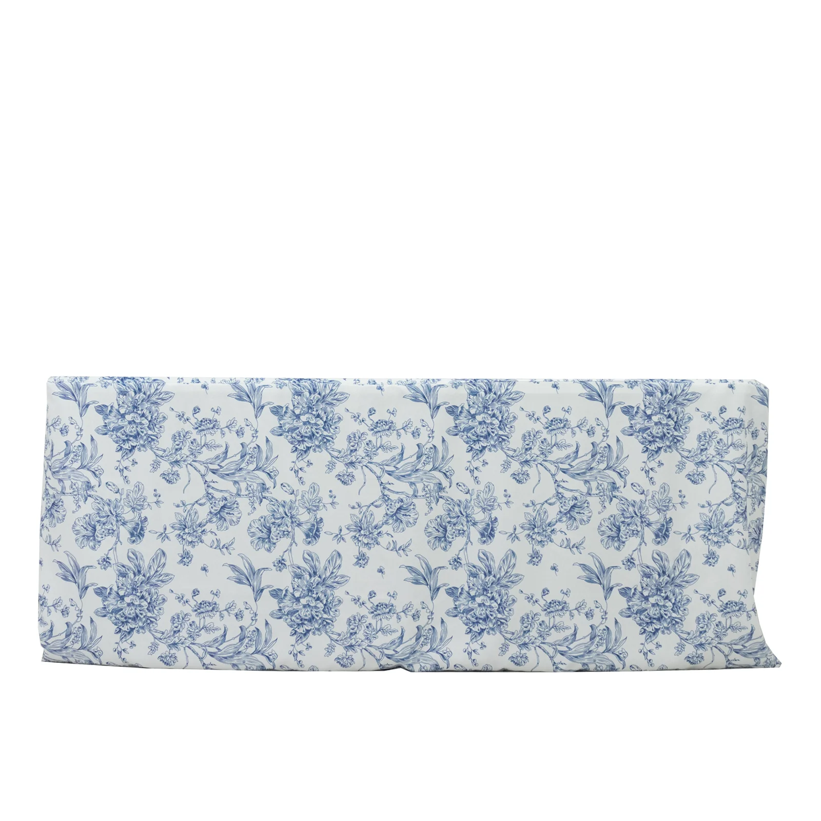 French Toile Fitted Polyester Tablecloth 6ft – Blue & White Rectangular Wrinkle-Resistant Table Cover - Image 6