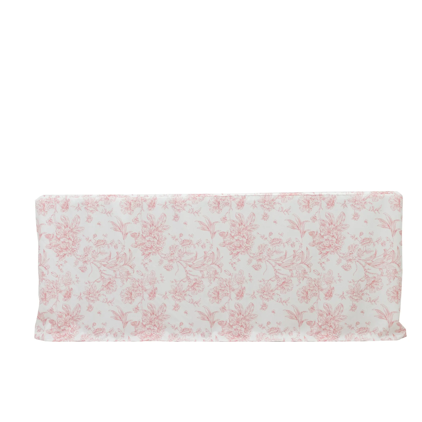 French Toile Fitted Polyester Tablecloth 6ft – Pink & White Rectangular Wrinkle-Resistant Table Cover - Image 6