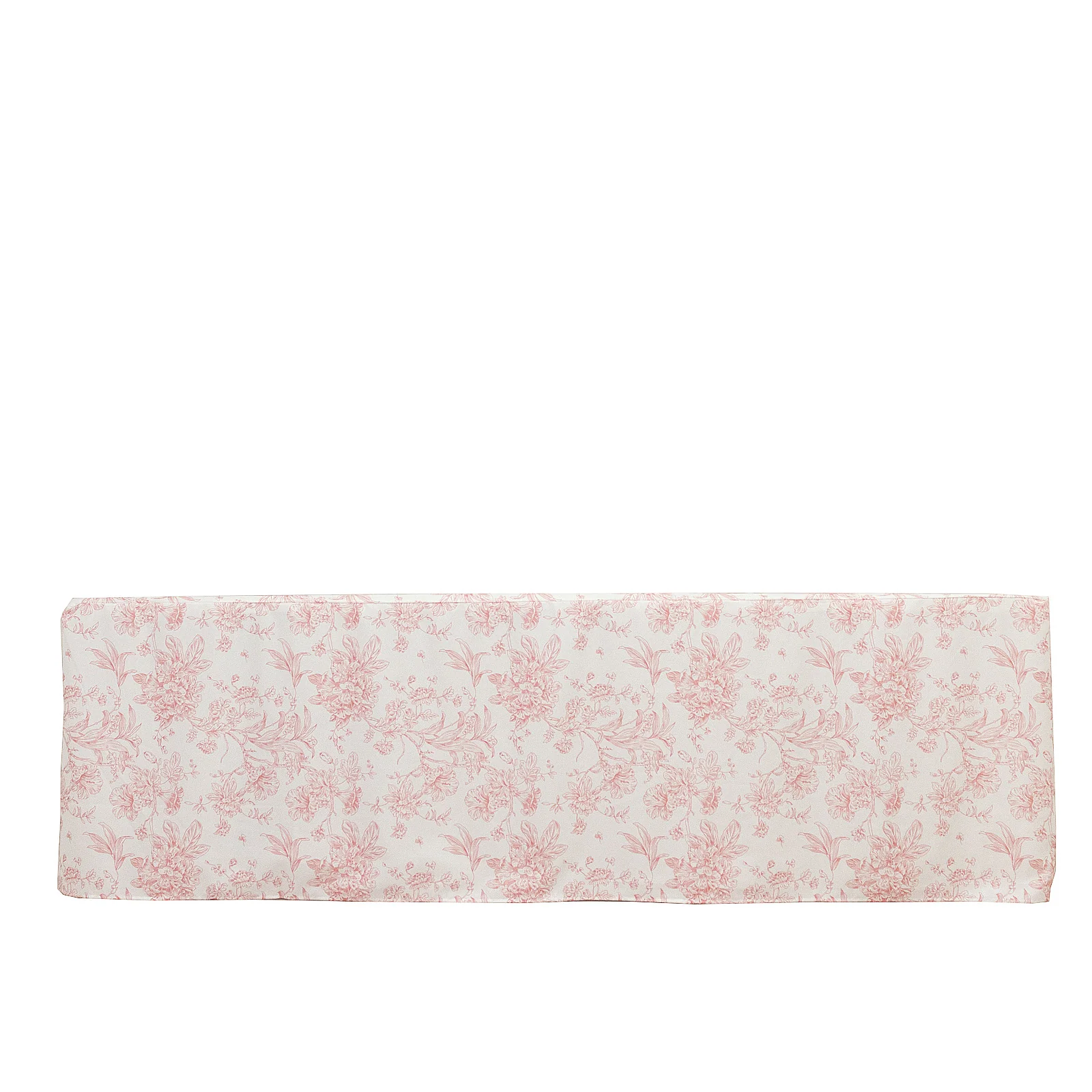 French Toile Fitted Polyester Tablecloth 8ft – Pink & White Rectangular Wrinkle-Resistant Table Cover - Image 5