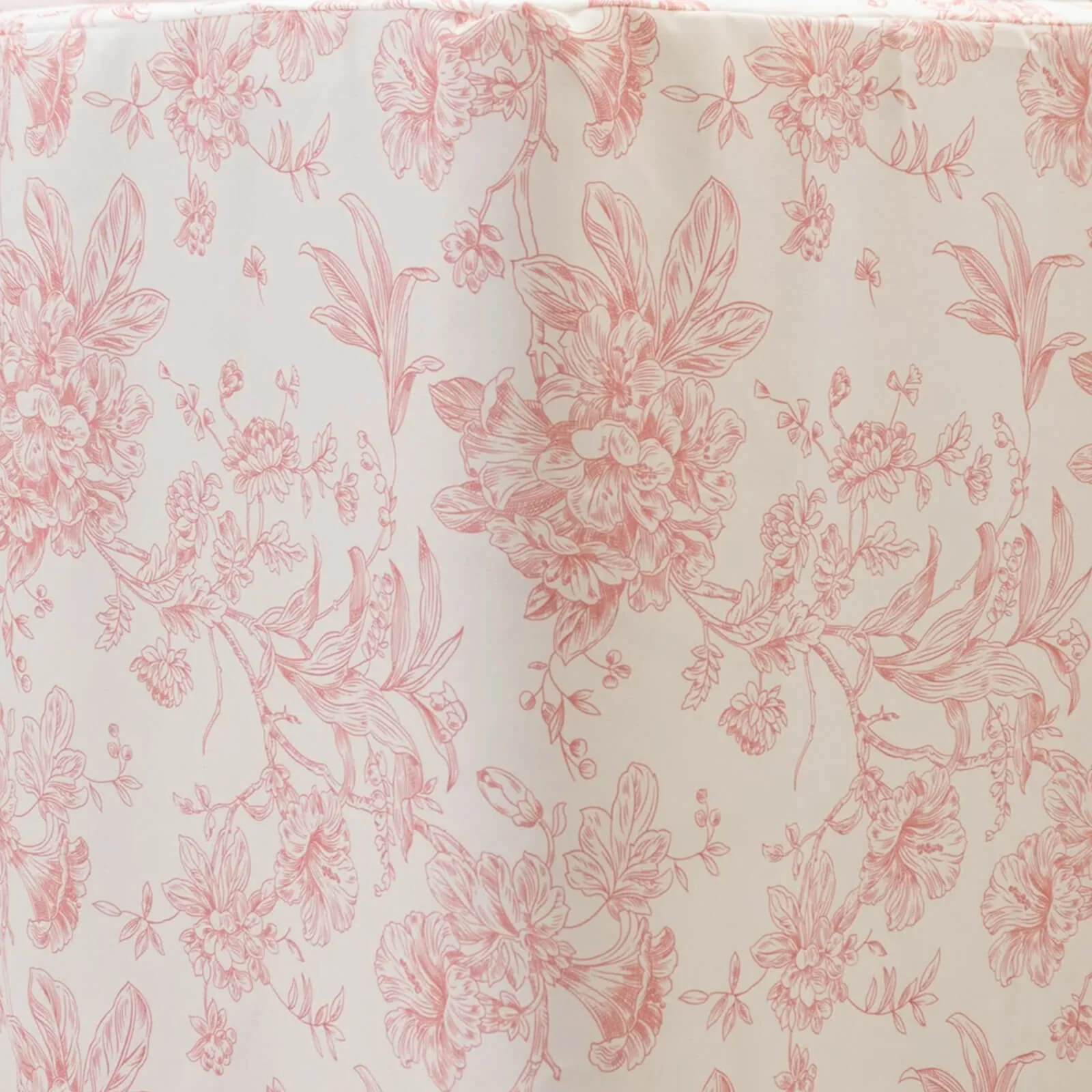 French Toile Fitted Polyester Tablecloth 8ft – Pink & White Rectangular Wrinkle-Resistant Table Cover - Image 6