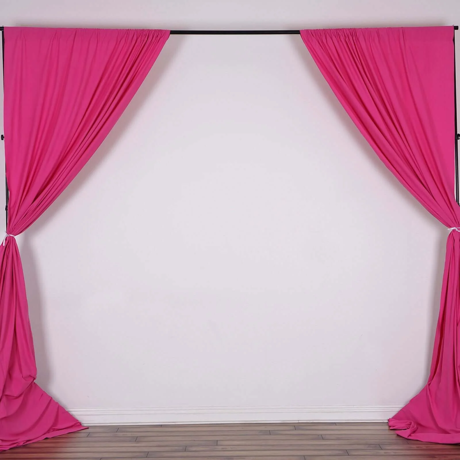 2 Pack 5ftx10ft Fuchsia Scuba Polyester Backdrop Drape Curtains, Durable Flame Resistant Event Divider Panels Wrinkle Free With Rod PocketsPanels 130GSM - Image 6