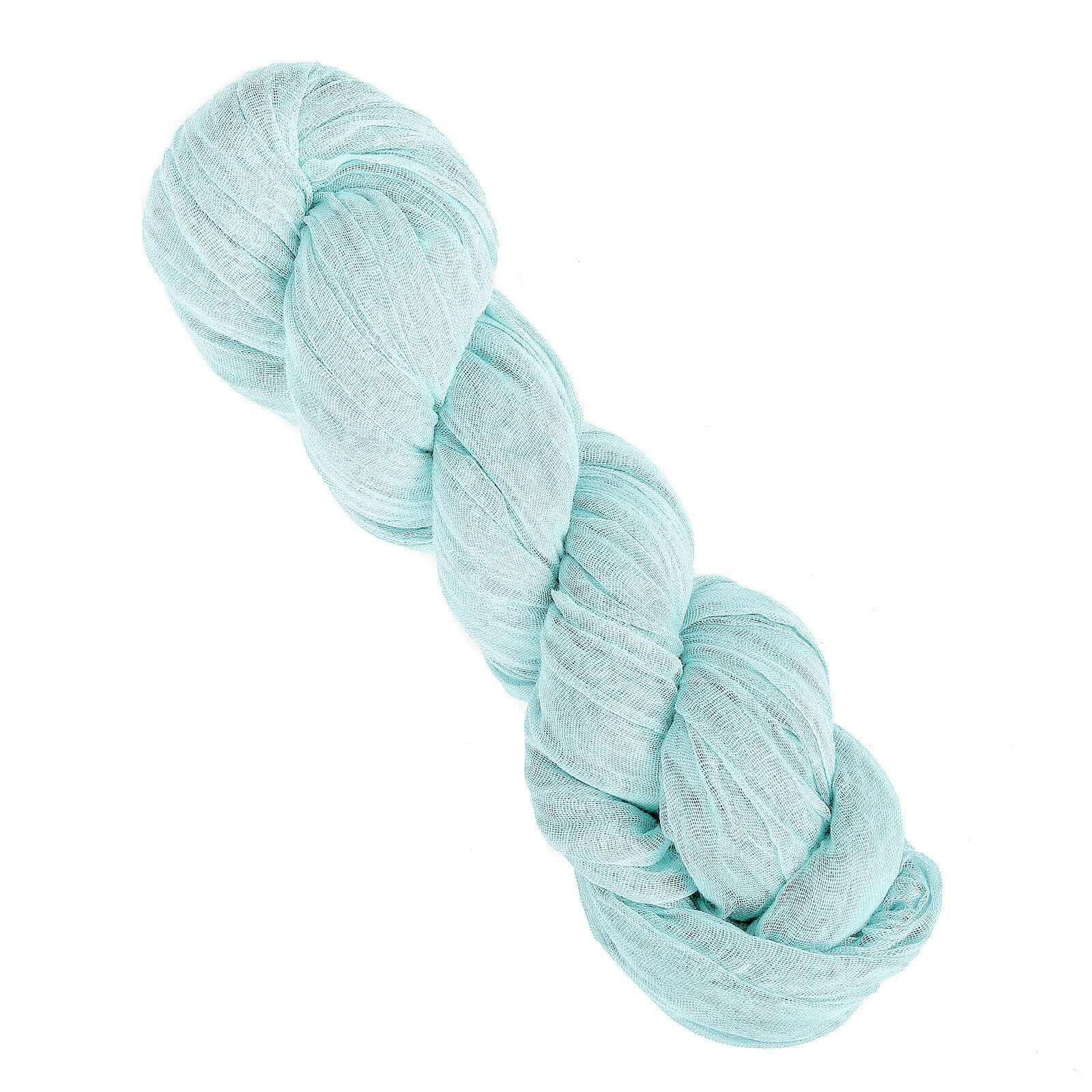 Gauze Cheesecloth Table Runner 10ft Light Blue - Rustic Boho Table Linen - Image 3