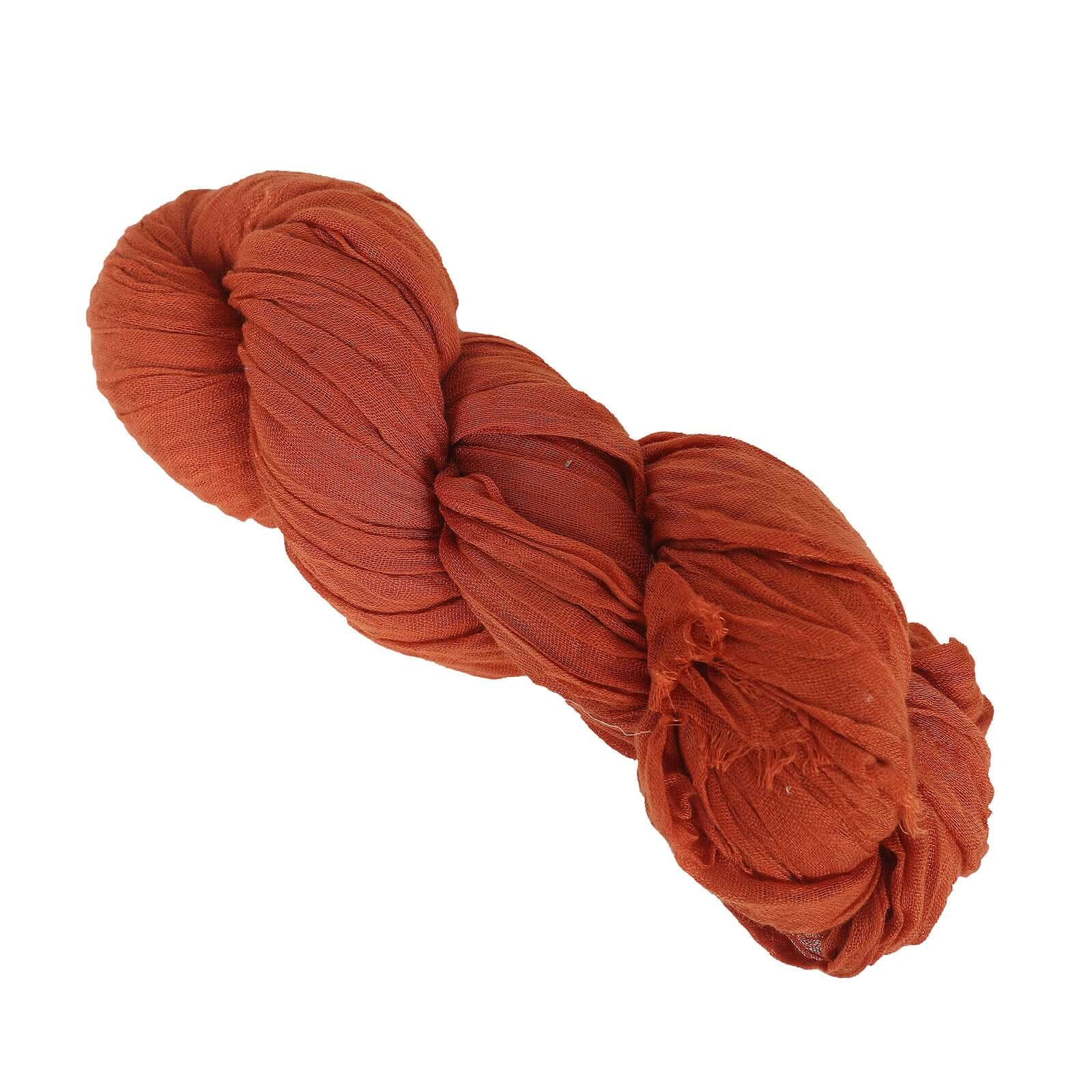 Gauze Cheesecloth Table Runner 10ft Terracotta (Rust) - Rustic Boho Table Linen - Image 3