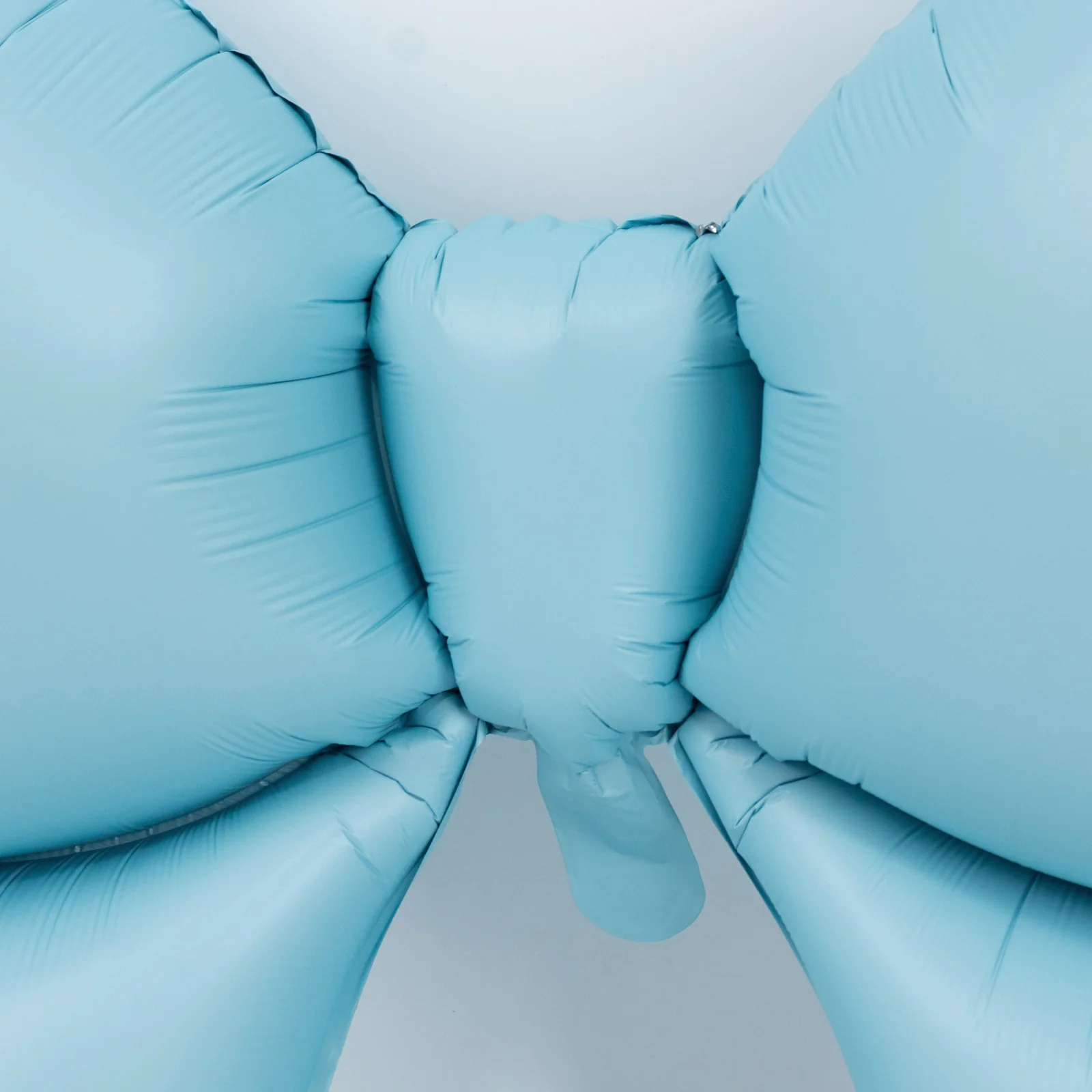 10 Pack Giant Foil Bow Balloons – Matte Light Blue Party Balloons for Backdrop, Photo Booth & Event Styling, 29″ x 27″ Inflated - Image 8