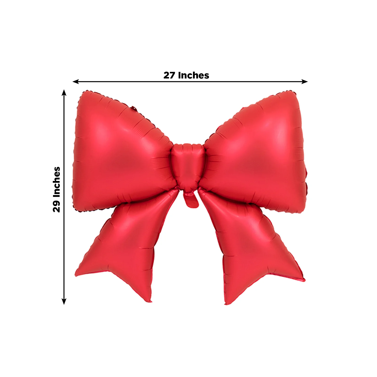10 Pack Giant Foil Bow Balloons – Matte Red Party Balloons for Backdrop, Photo Booth & Event Styling, 29″ x 27″ Inflated - Image 3