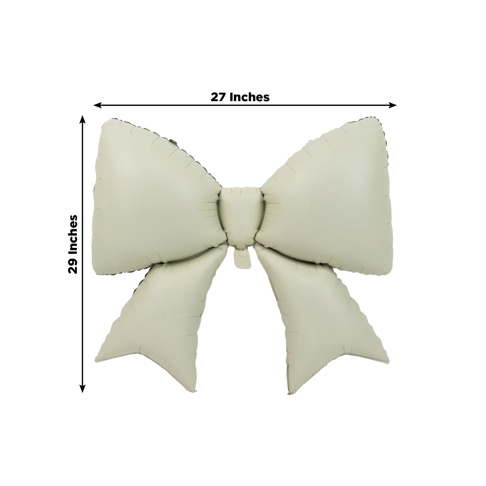 10 Pack Giant Foil Bow Balloons – Matte White Party Balloons for Backdrop, Photo Booth & Event Styling, 29″ x 27″ Inflated - Image 3