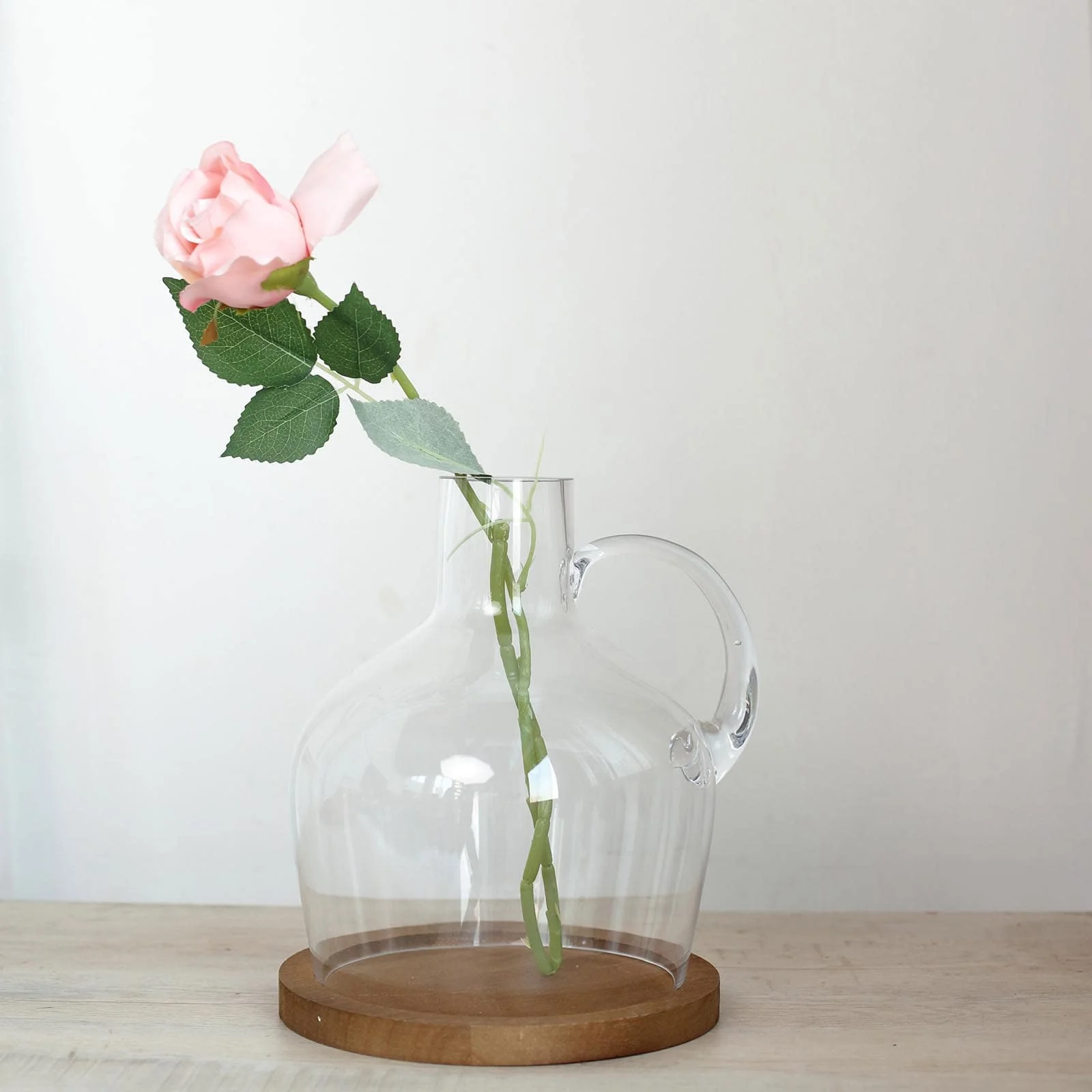 Glass Candle Holder Cloche Jar Dome 10" Clear with Wooden Base - Heavy Duty Wedding Centerpiece - Image 13