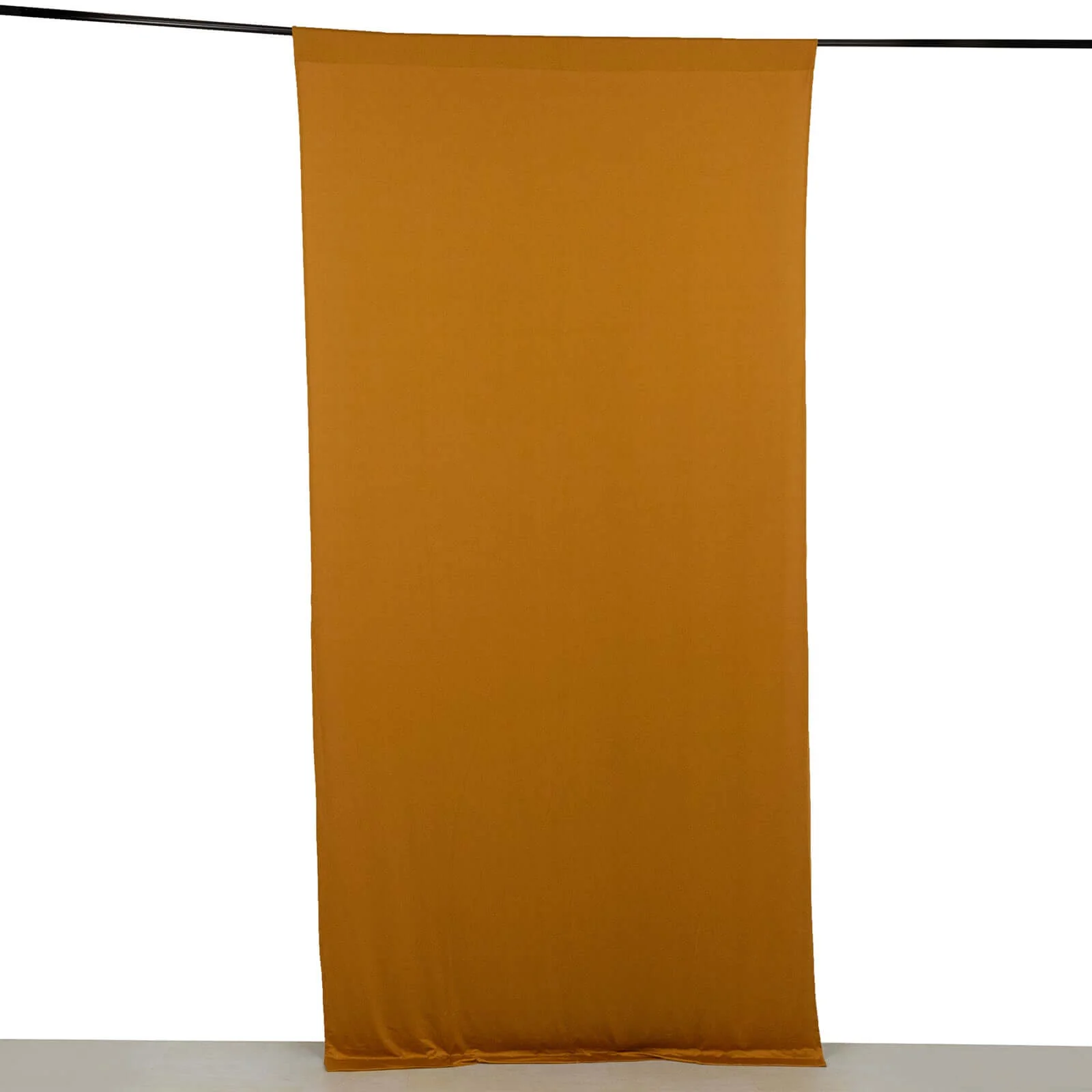 Gold 4-Way Stretch Spandex Backdrop Drape Curtain, Wrinkle Free Event Divider Panel with Rod Pockets - 5ftx10ft - Image 6