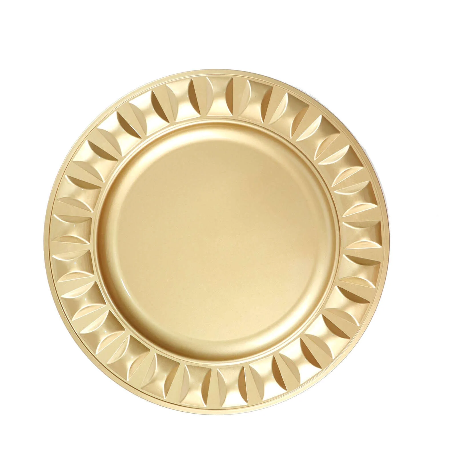 6-Pack Plastic Charger Plates 13" Round Gold Bejeweled Rim - Dinner Charger Tableware - Image 6