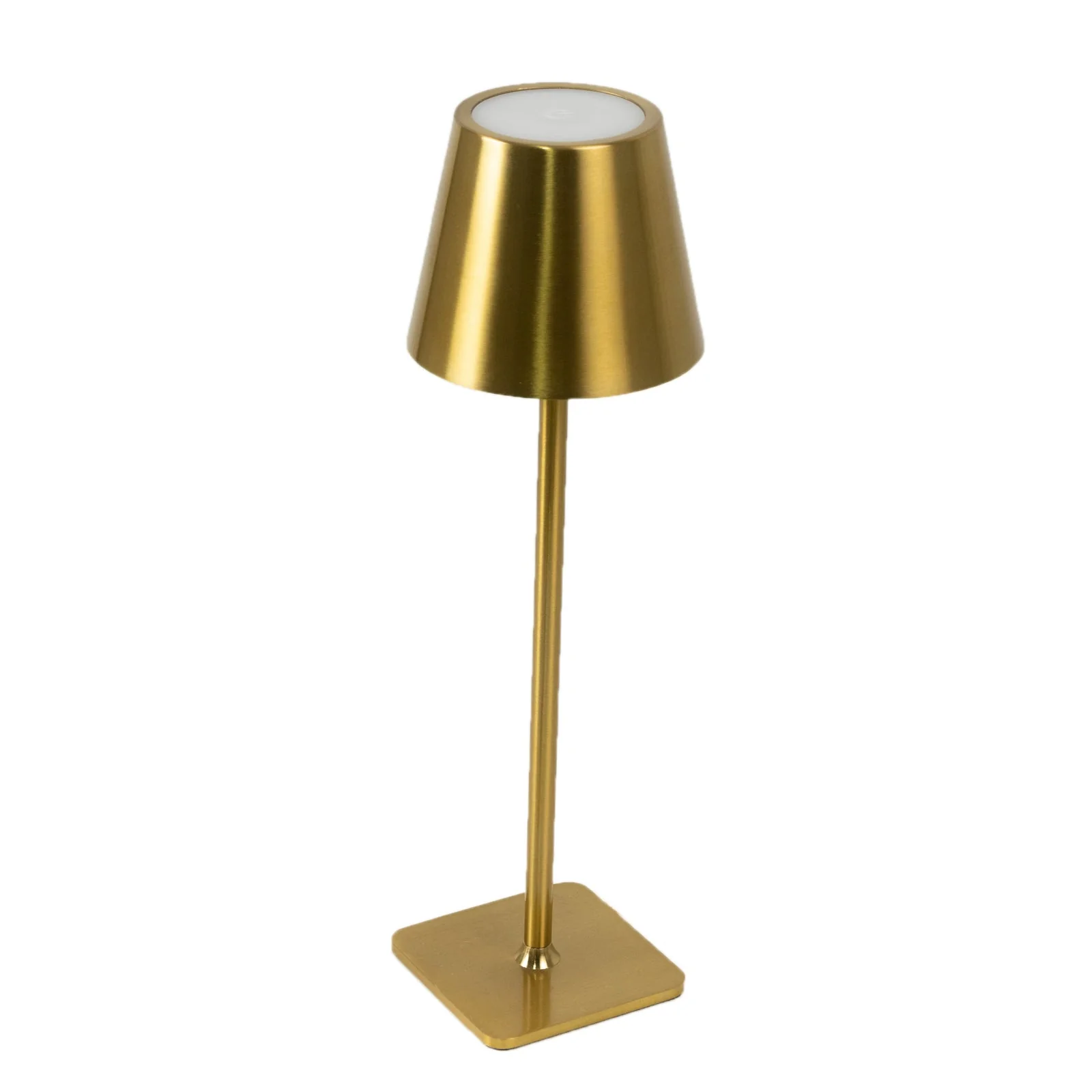 Heavy Duty Gold Metal LED Table Lamp with Classic Empire Lampshade – Commercial Grade Cordless Rechargeable Desk Lamp, 3 Color Modes, Stepless Dimming, Touch Control, 15" - Image 5