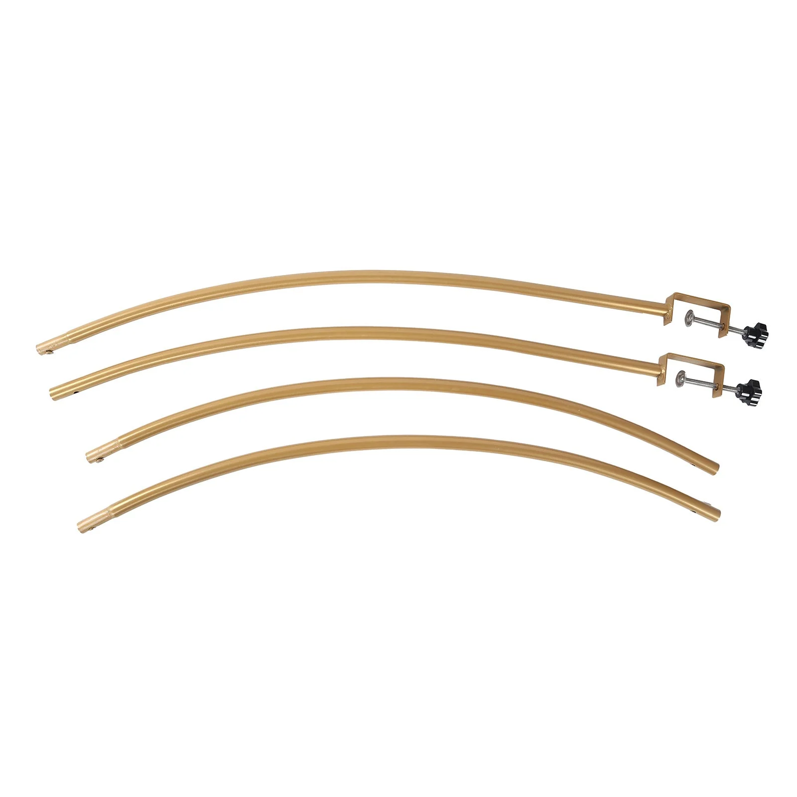 Gold Metal Over-The-Table Rod Stand with Clamps, Round Top Balloon Arch Flower Stand for Wedding and Party Decorations - 4ftx6ft - Image 9
