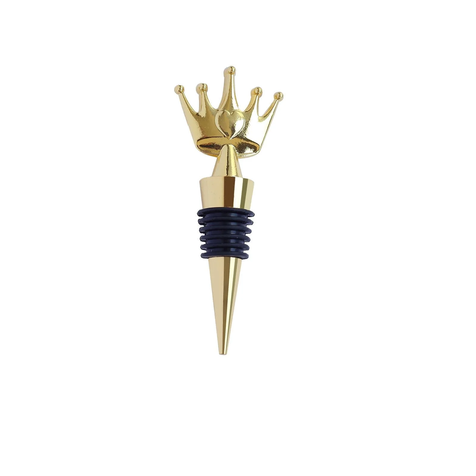 Gold Metal Princess Crown Wine Bottle Stopper Wedding Favor with Clear Gift Box, Thank You Tag and Ribbon - 4" - Image 13