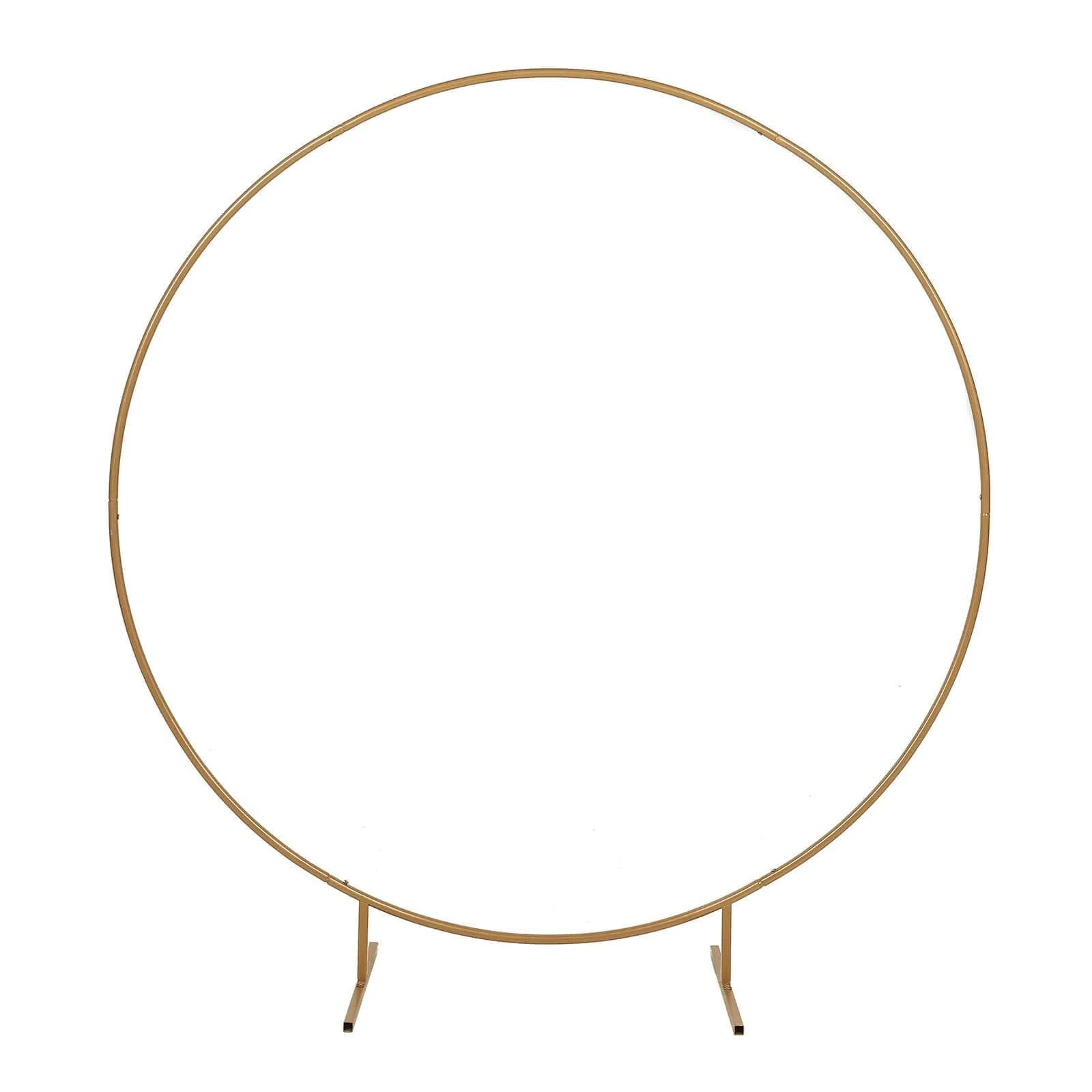 Gold Metal Round Arch Wedding Cake Display Stand, Floral Hoop Frame Table Centerpiece - 4ft - Image 6