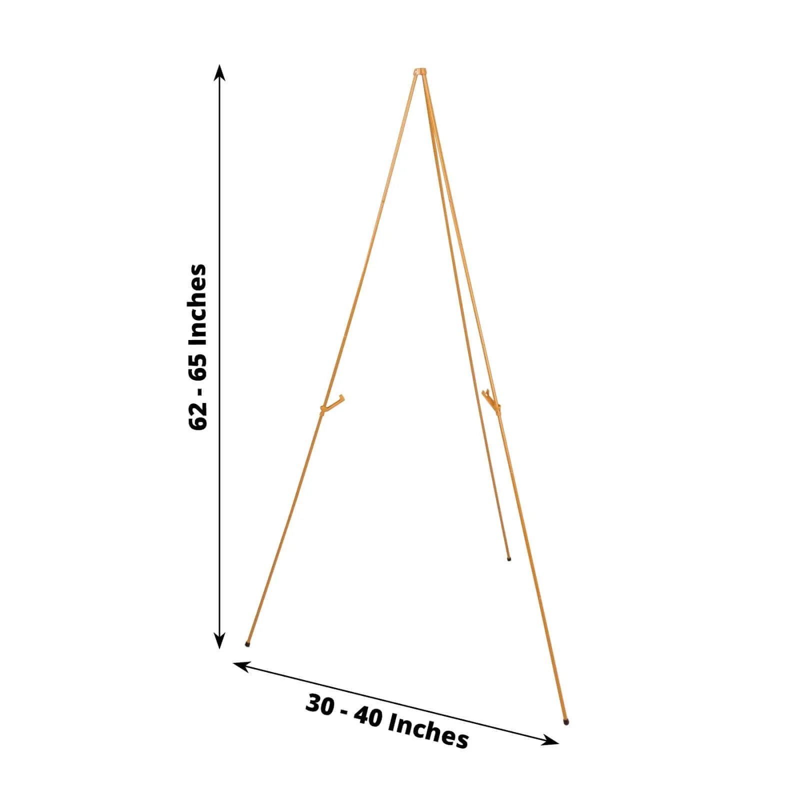 Gold Metal Sign Holder Easel Stand, Collapsible Tripod Stand 65" - Image 3