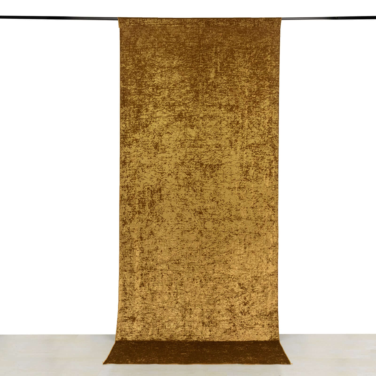 Crushed Velvet Backdrop Curtain – Gold 5ft x 12ft Event Drape with Rod Pocket, Privacy Panel for Photo Booths & Events - Image 6