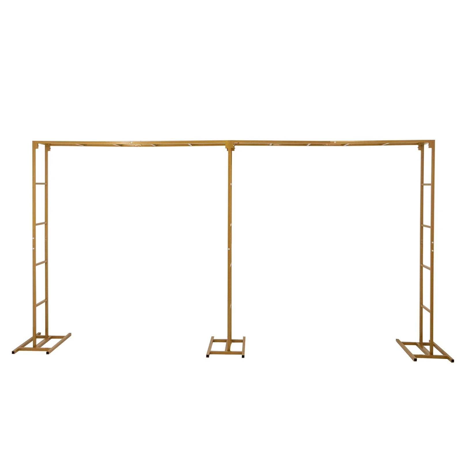 Gold Rectangular Arbor - Freestanding 6' High Over the Table Stand, Backdrop Stand with Double Frame for Floral Balloon Décor - 6ftx12ft - Image 6