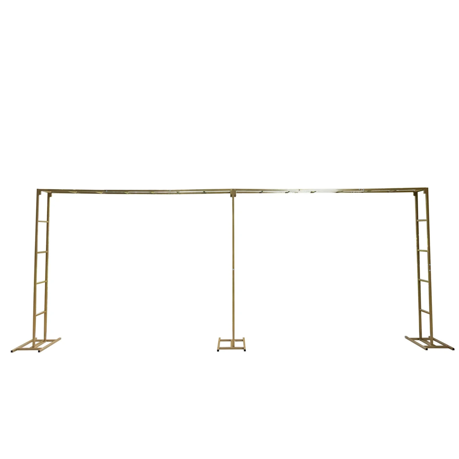 Gold Rectangular Arbor - Freestanding 6' High Over the Table Stand, Backdrop Stand with Double Frame for Floral Balloon Décor - 6ftx16ft - Image 4