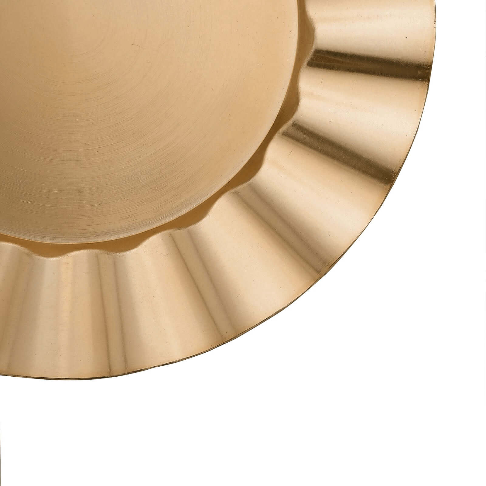 6-Pack Acrylic Plastic Charger Plates 13" Round Gold With Wavy Scalloped Rim - Decorative Dinner Party Charger Tableware - Image 8