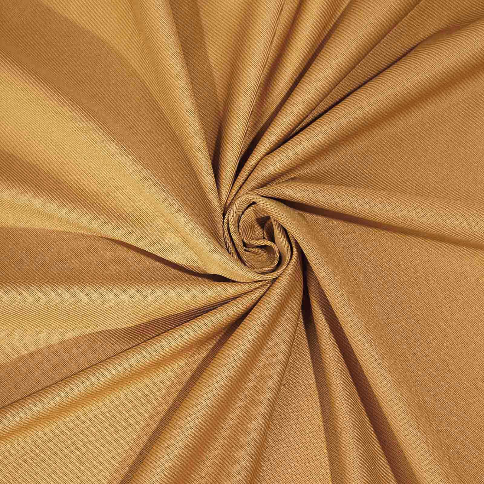 2 Pack 5ftx10ft Gold Scuba Polyester Backdrop Drape Curtains, Durable Flame Resistant Event Divider Panels Wrinkle Free With Rod Pockets - Image 8