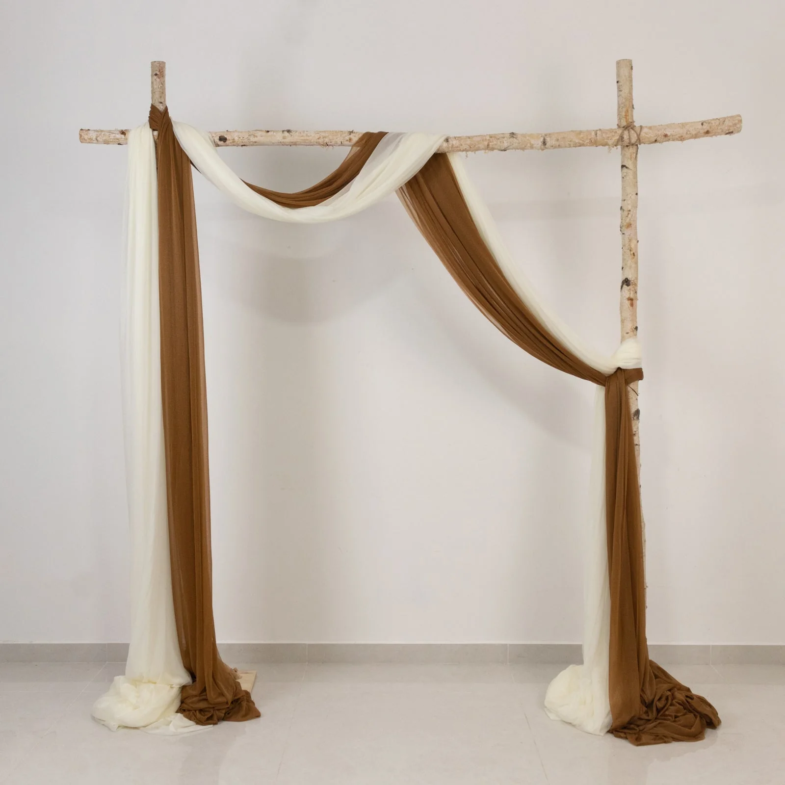 Sheer Wedding Arch Drape – 5ftx32ft Gold Sheer Curtain Backdrop, Ceiling Drapery Panel - Image 6