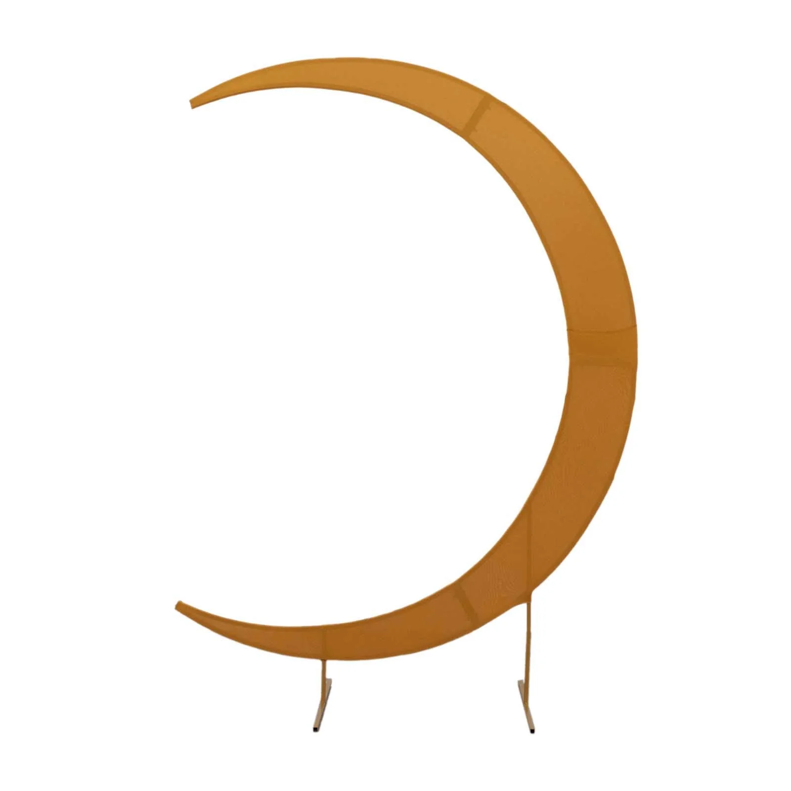 Gold Spandex Crescent Moon Chiara Backdrop Stand Cover, Custom Fitted Wedding Arch Cover - 7.5ft - Image 8