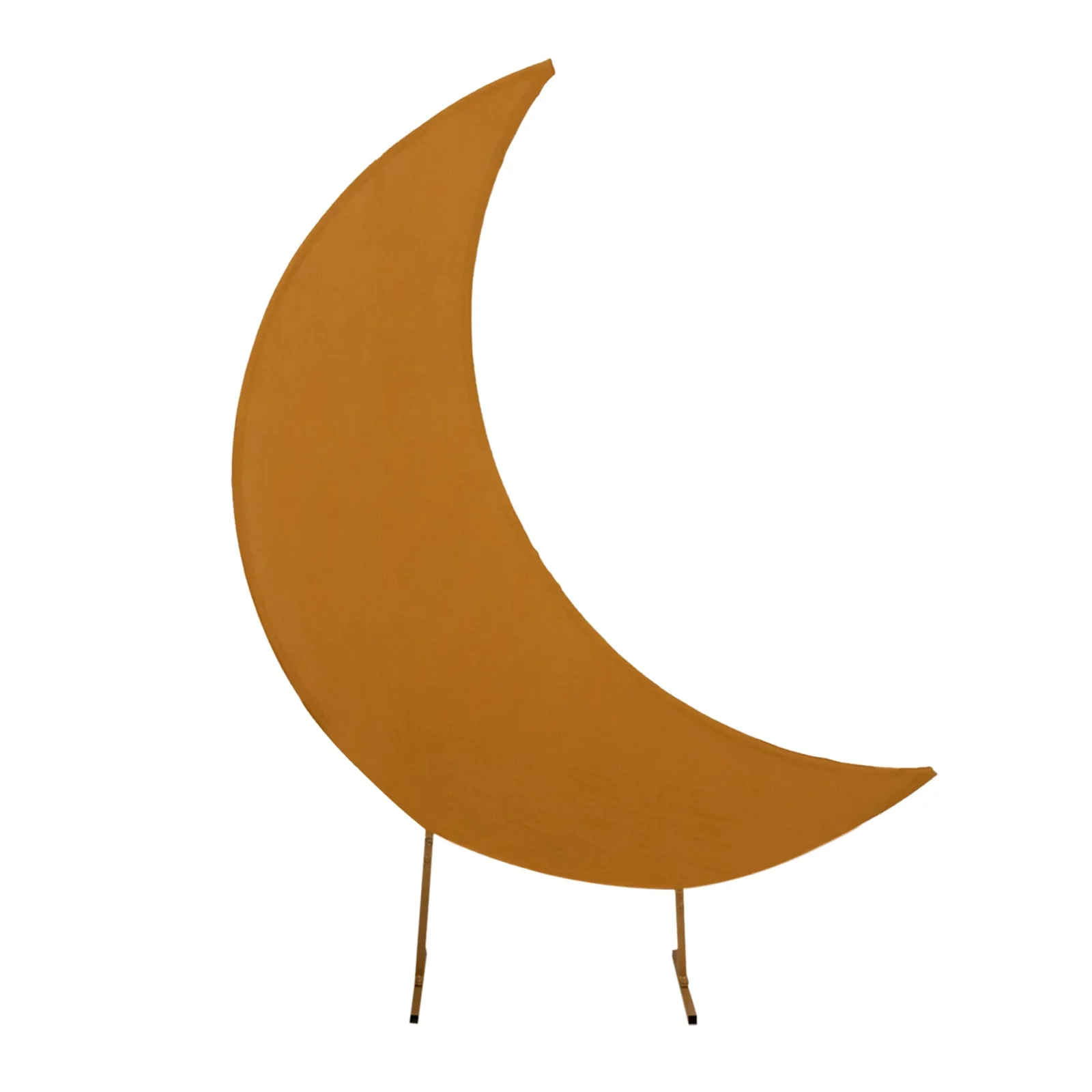 Gold Spandex Crescent Moon Wedding Arch Cover, Custom Stretch Fitted Chiara Backdrop Stand Cover - 6.5ft - Image 7
