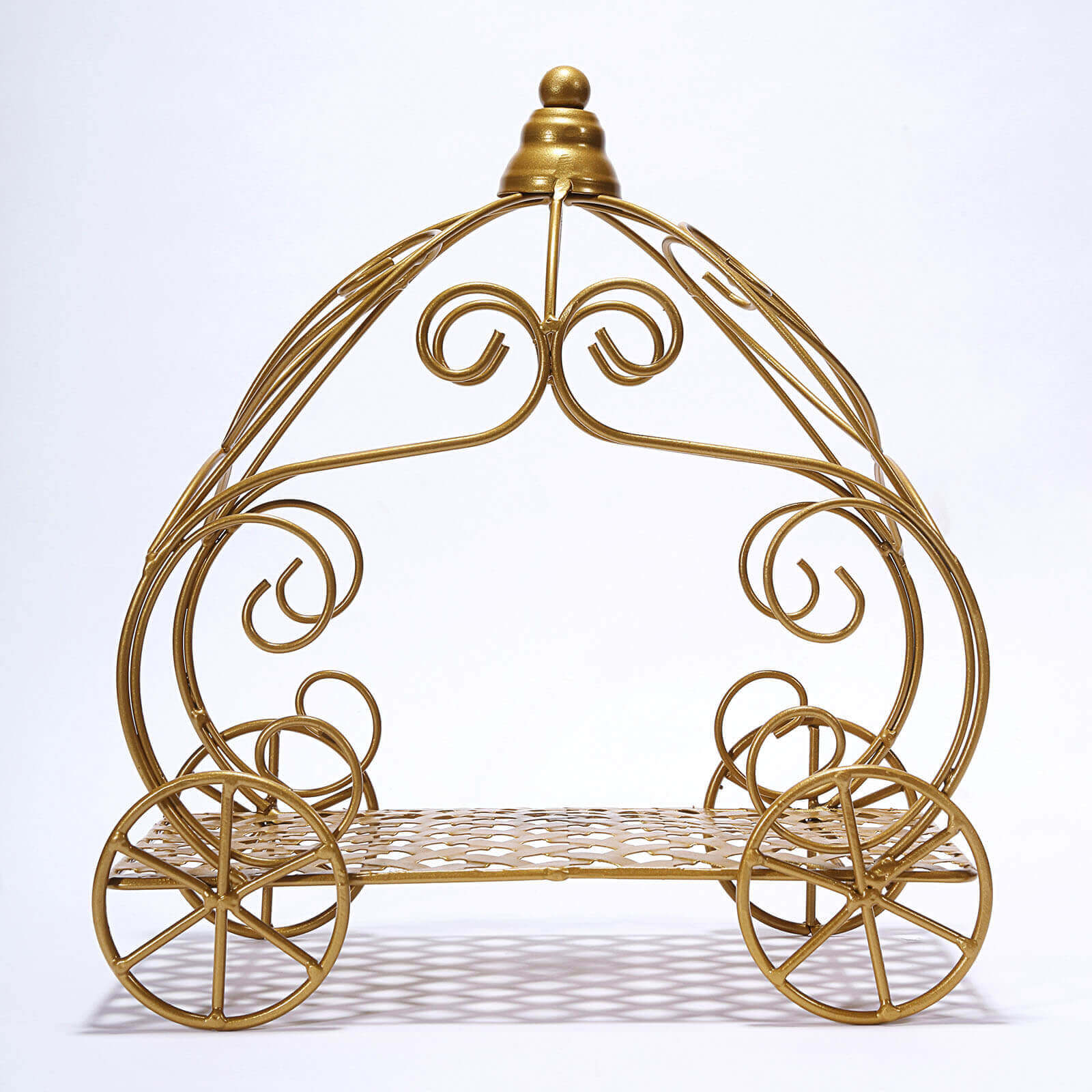 Gold Wrought Iron Table Centerpiece 11" Cinderella Pumpkin Carriage - Rustic Wedding Display - Image 6