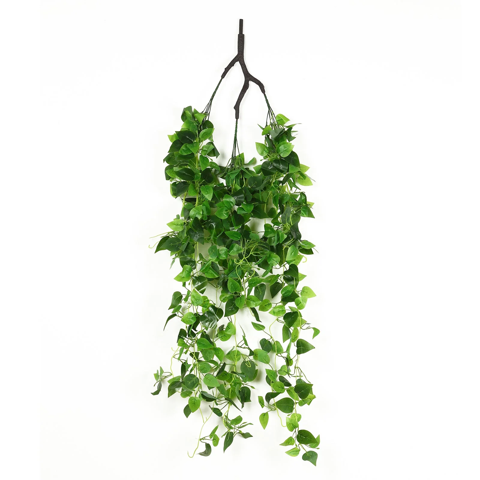 Green Artificial Ivy Leaves Hanging Flower Chandelier, Round Draping Eucalyptus Garland Vines Canopy with Interchangeable Branches - 46" - Image 8