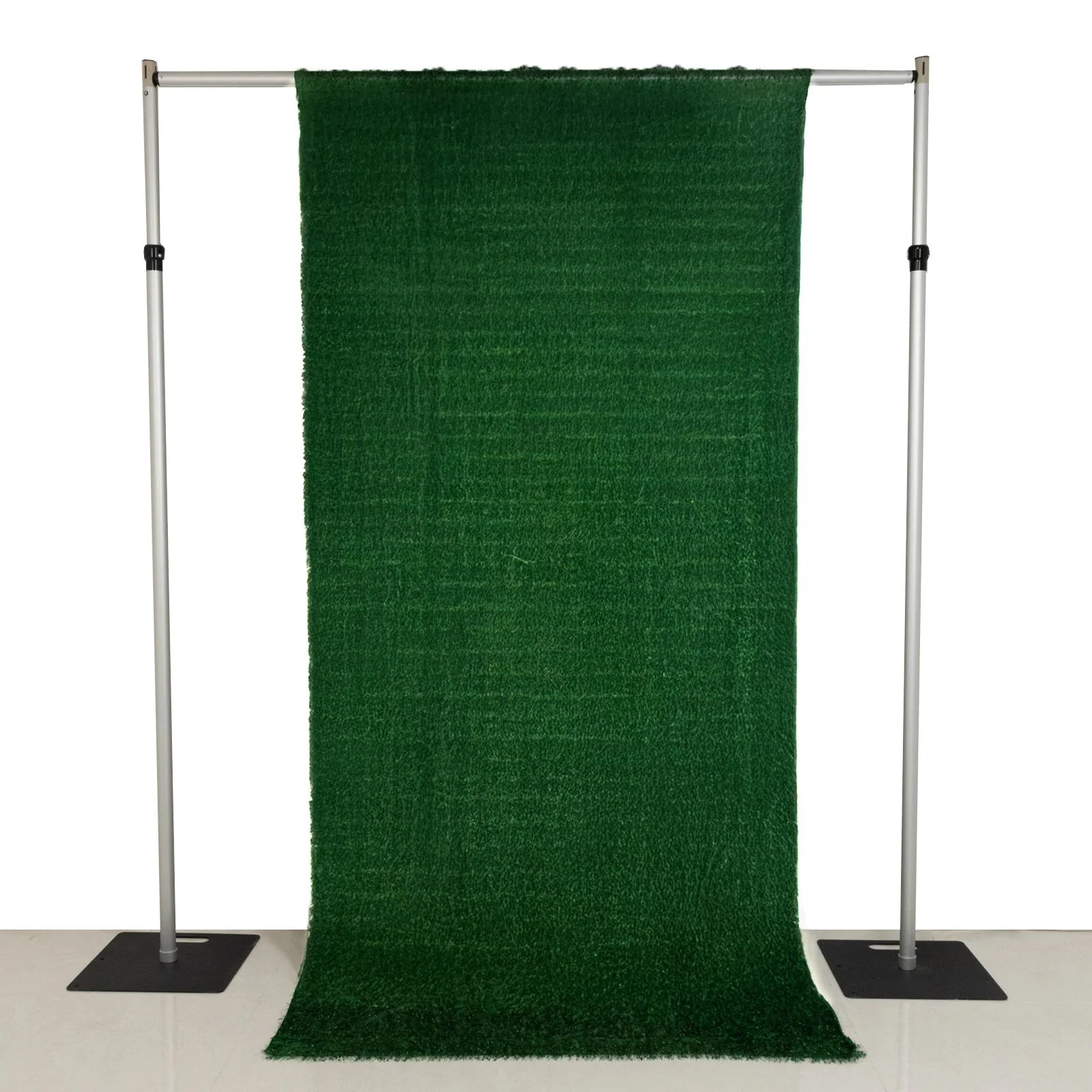 Green Fringe Shag Polyester Backdrop Drape Curtain, Minky Fabric Event Divider Panel - 5ftx10ft - Image 6