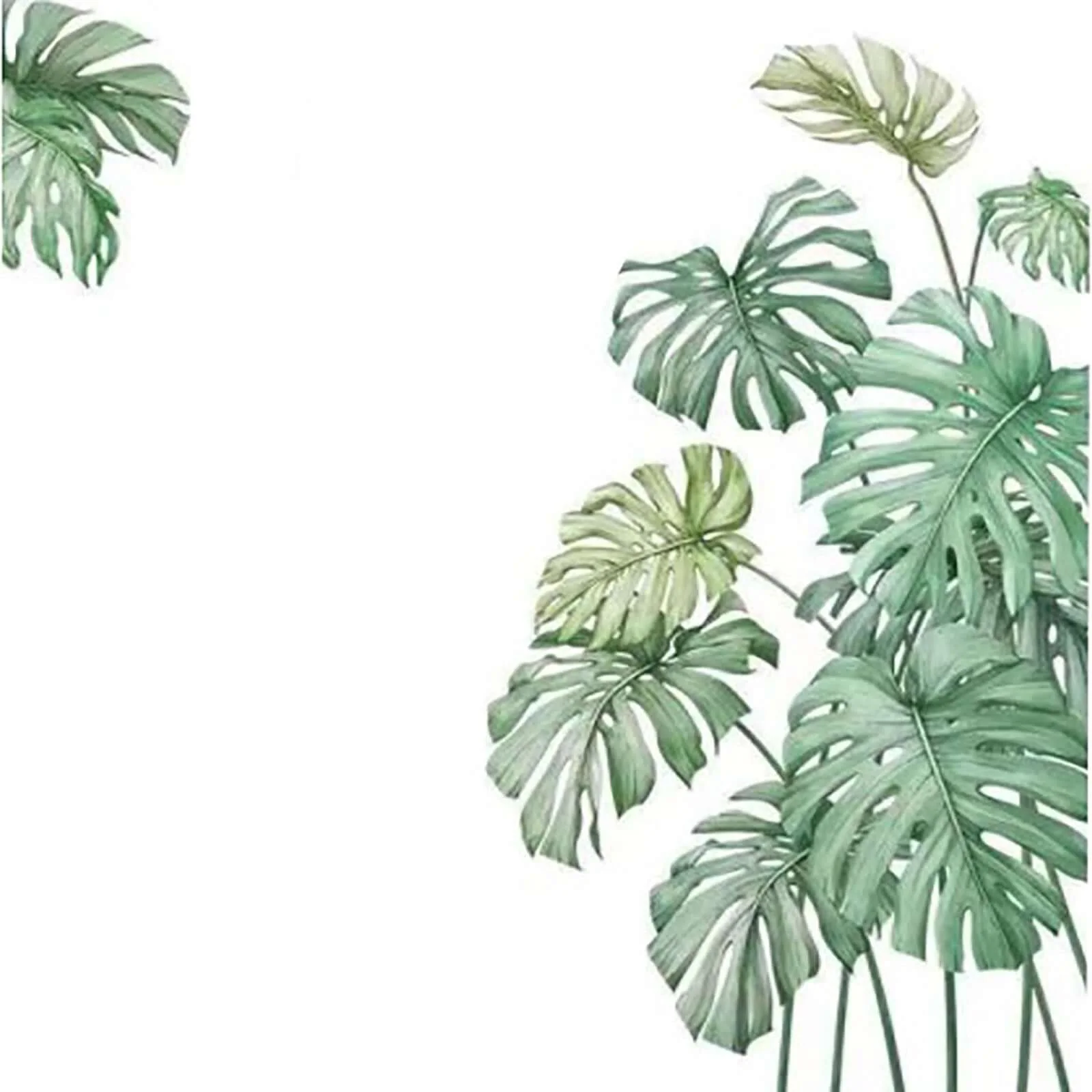 Green Tropical Palm Leaves Wall Decals, Plant Peel Removable Stickers - Image 6