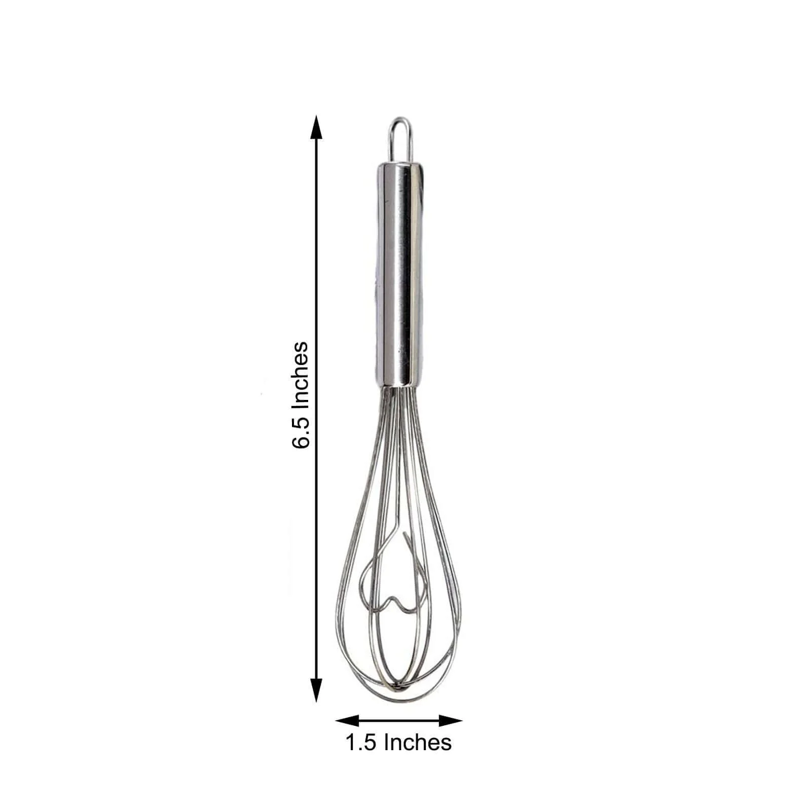 Heart Shaped Stainless Steel Whisk Party Favor With Free Gift Box, Ribbon & Thank You Tag - Image 3