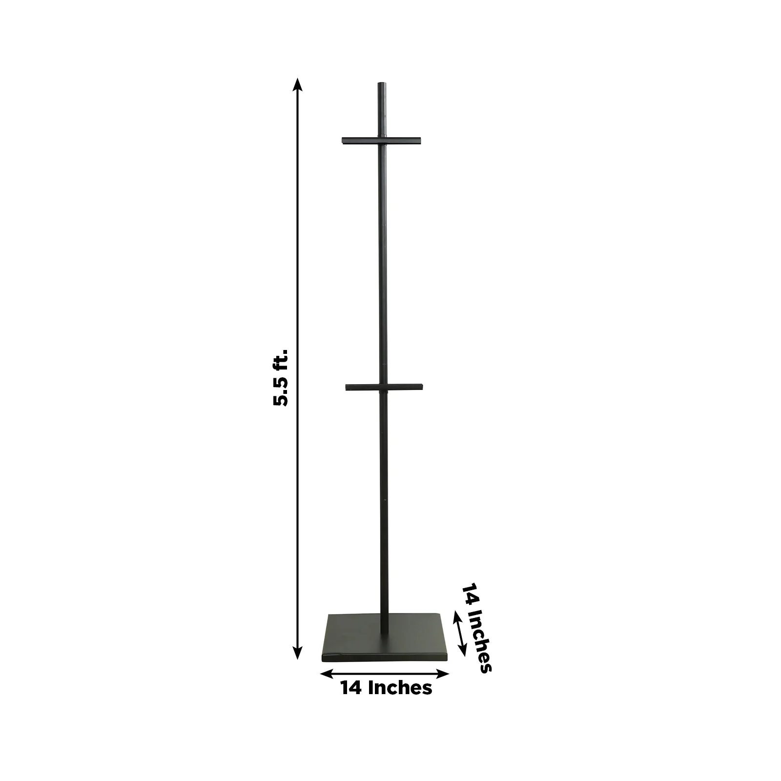 Heavy-Duty Black Metal Floor Easel Stand - Adjustable 5.5ft Display Easel for Paintings, Frames & Artwork - Image 3